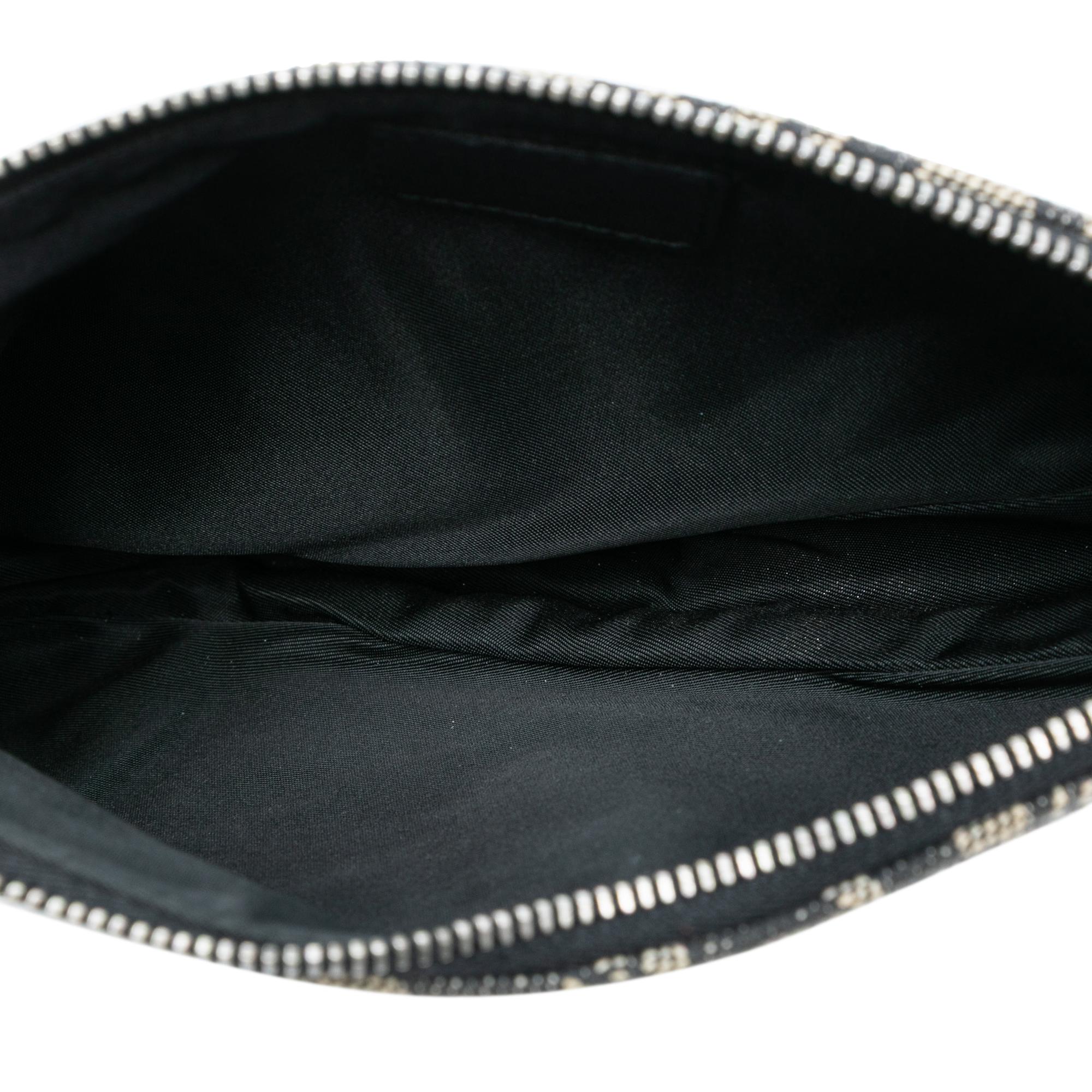 Dior Mini Diorissimo Canvas Saddle Pochette