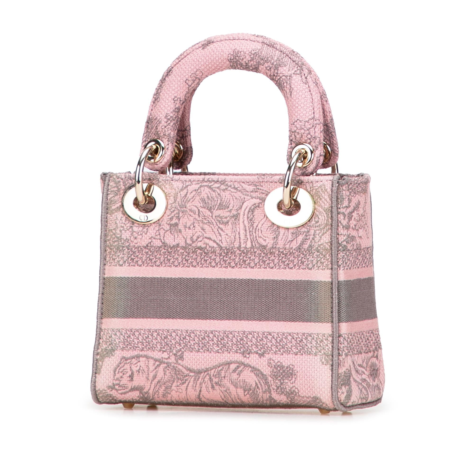 Dior Mini Embroidered Canvas Toile De Jouy Lady D Lite