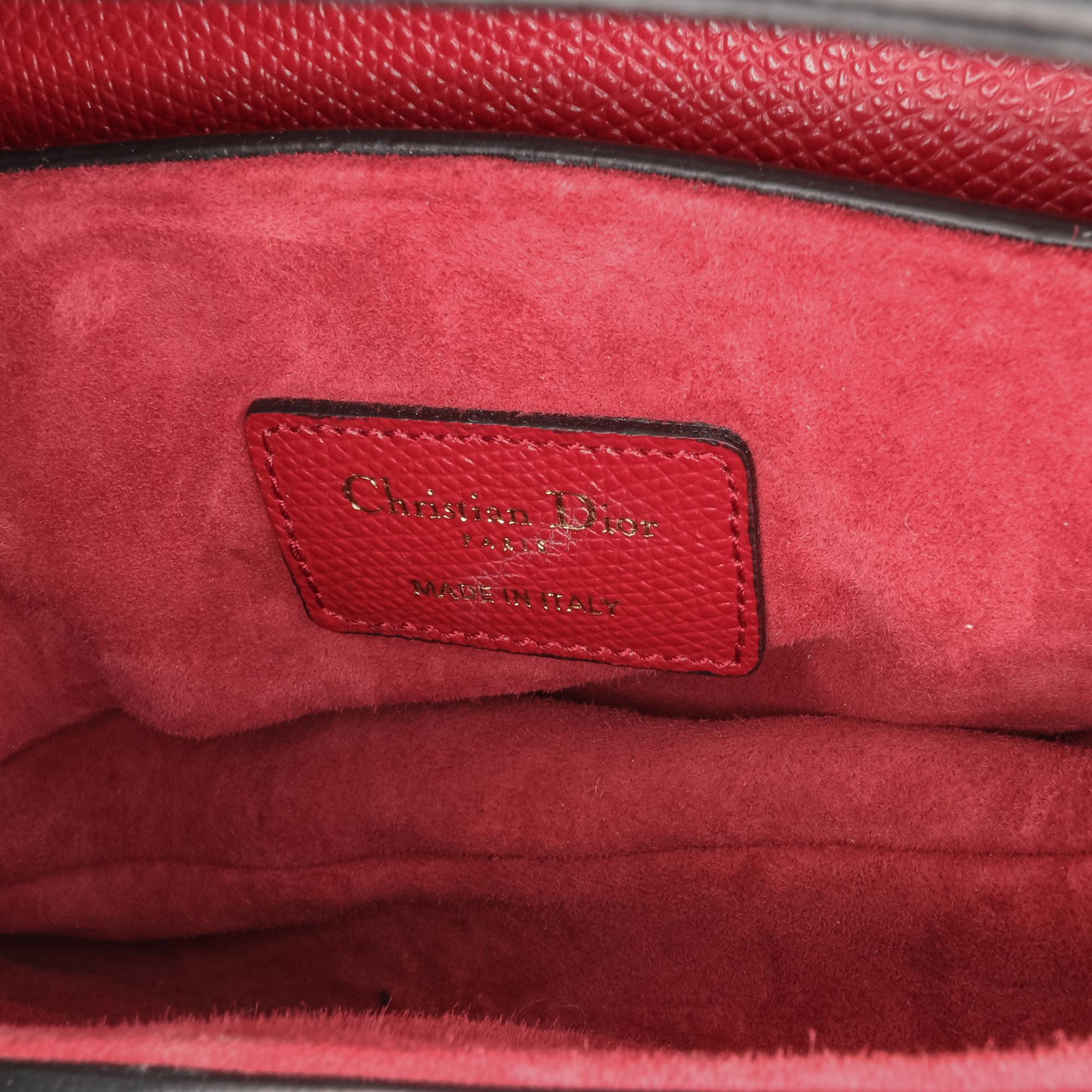 Dior Mini Grained Calfskin Saddle Bag