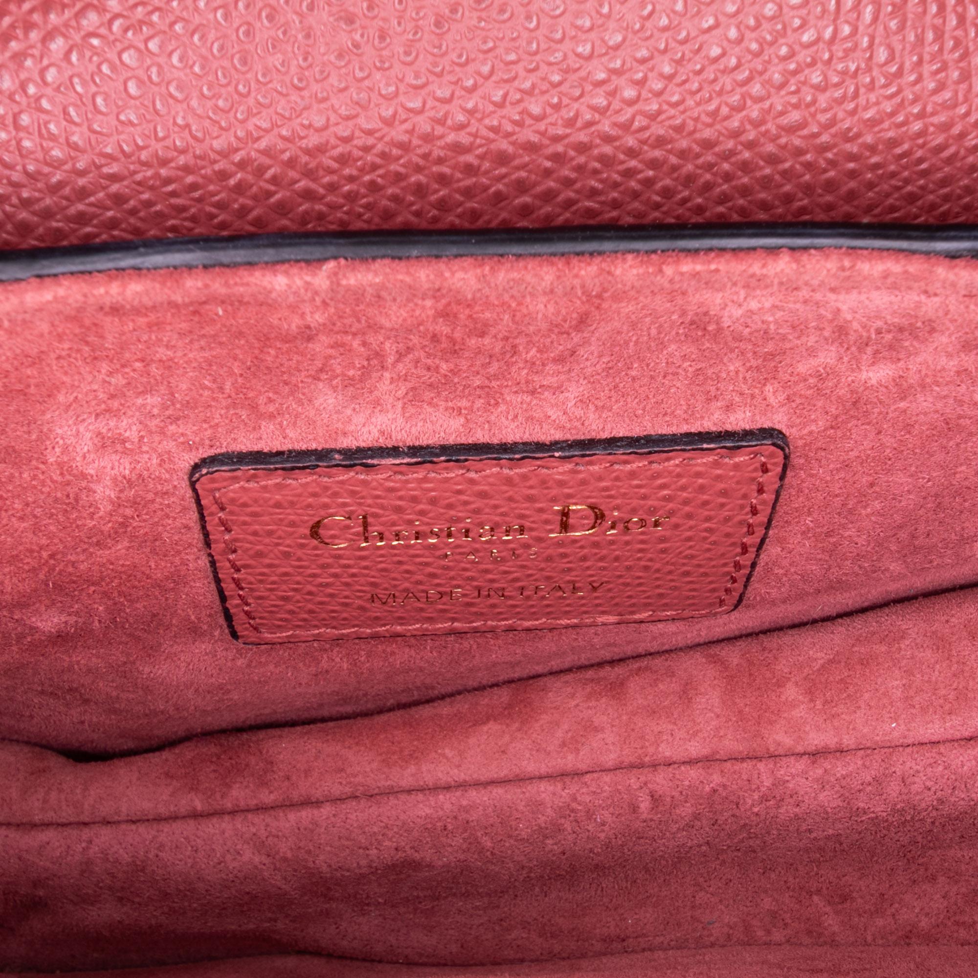 Dior Mini Grained Calfskin Saddle Bag