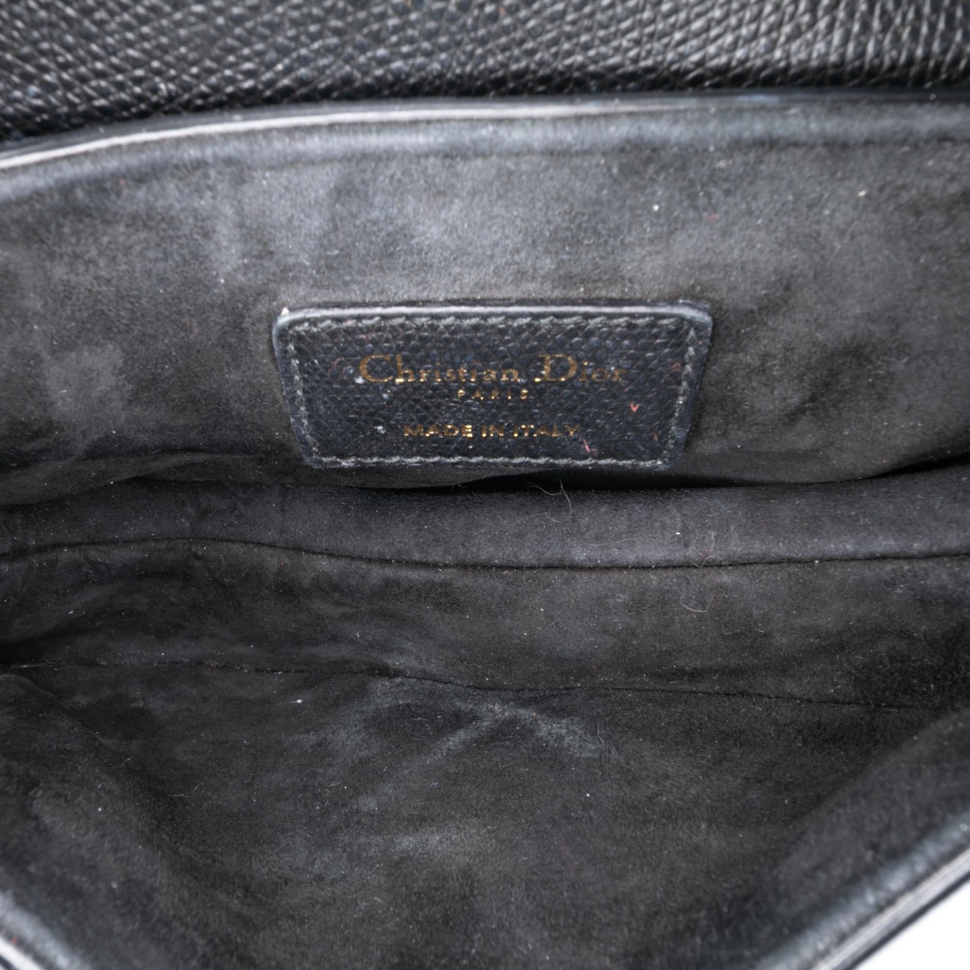 Dior Mini Grained Calfskin Saddle