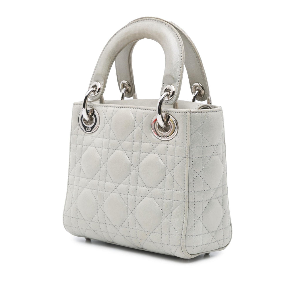 Dior Mini Iridescent Lambskin Cannage Lady Dior