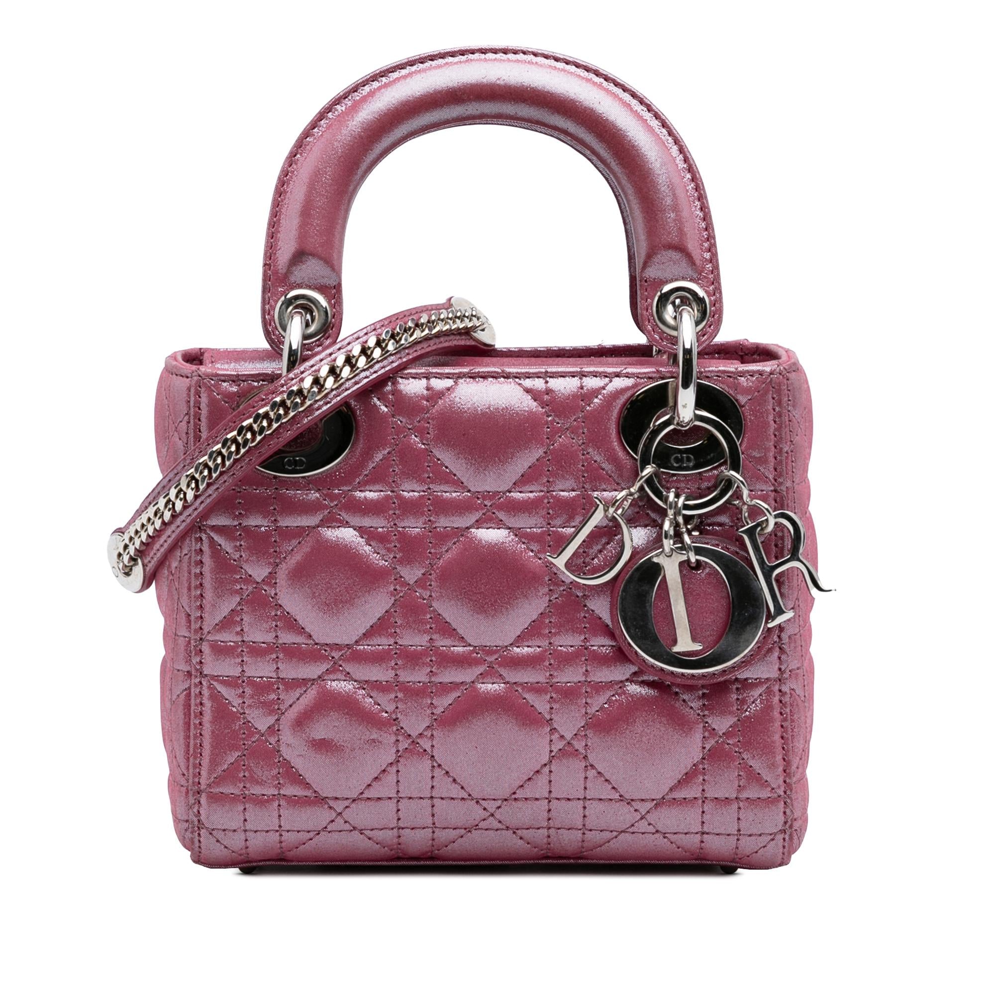 Dior Mini Iridescent Lambskin Cannage Lady Dior
