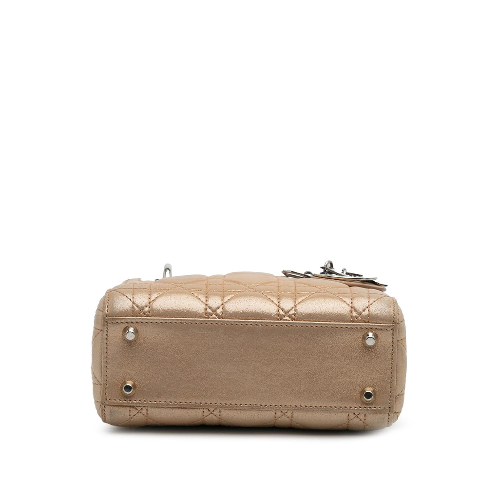 Dior Mini Iridescent Lambskin Cannage Lady Dior