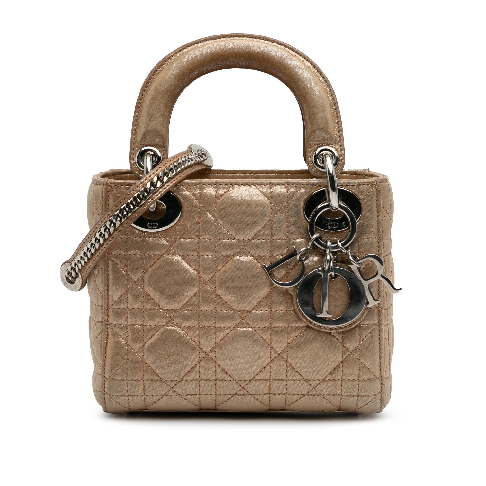 Dior Mini Iridescent Lambskin Cannage Lady Dior