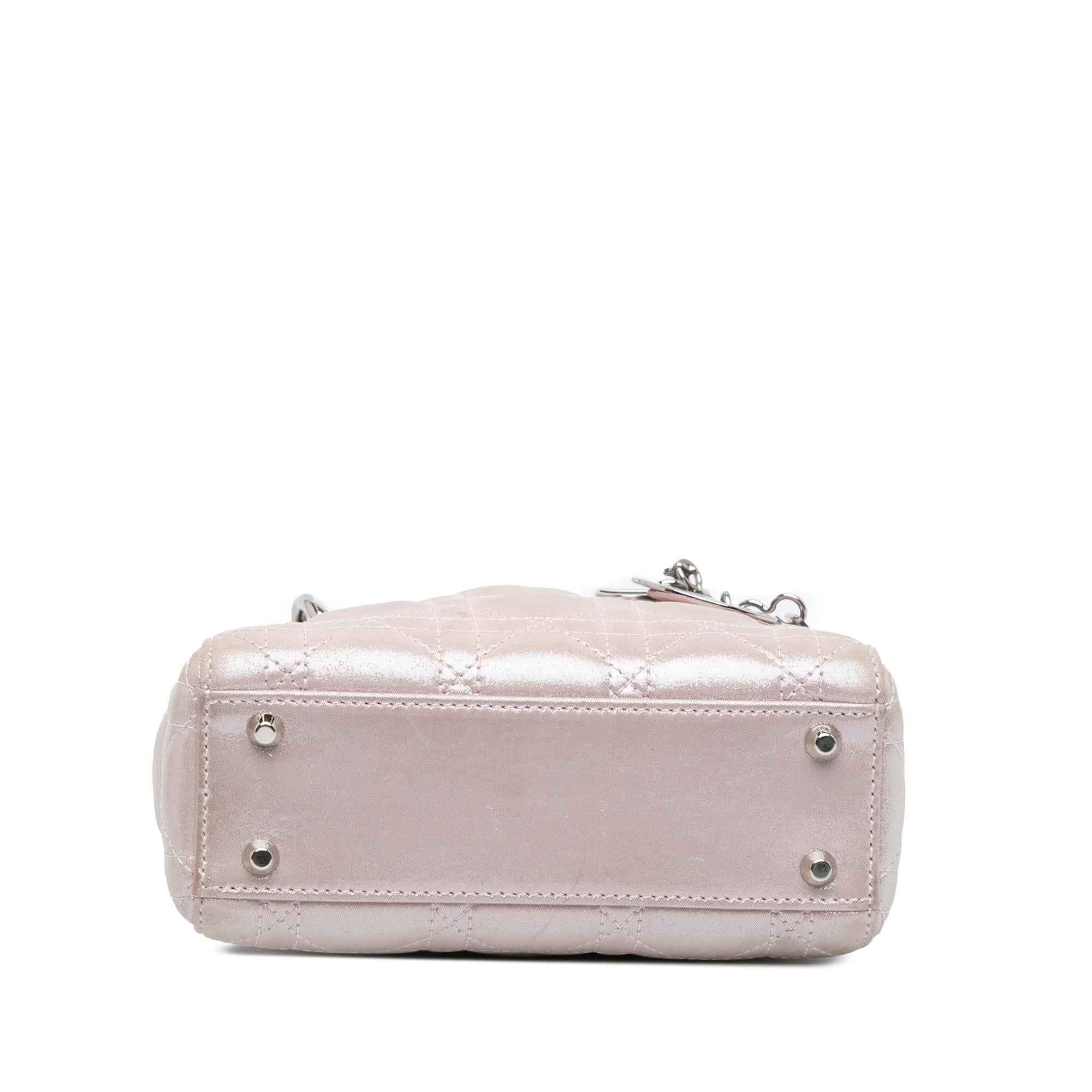 Dior Mini Iridescent Lambskin Cannage Lady Dior