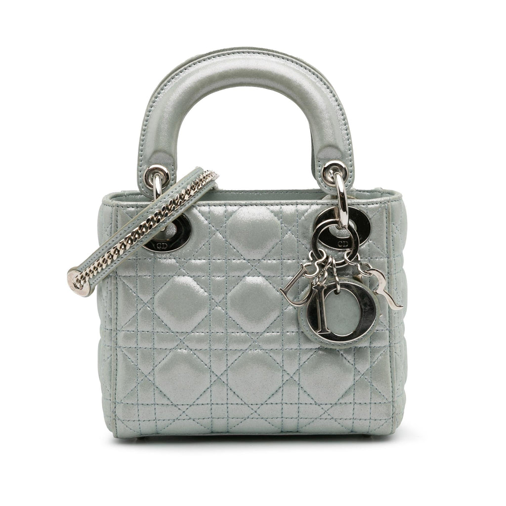 Dior Mini Iridescent Lambskin Cannage Lady Dior