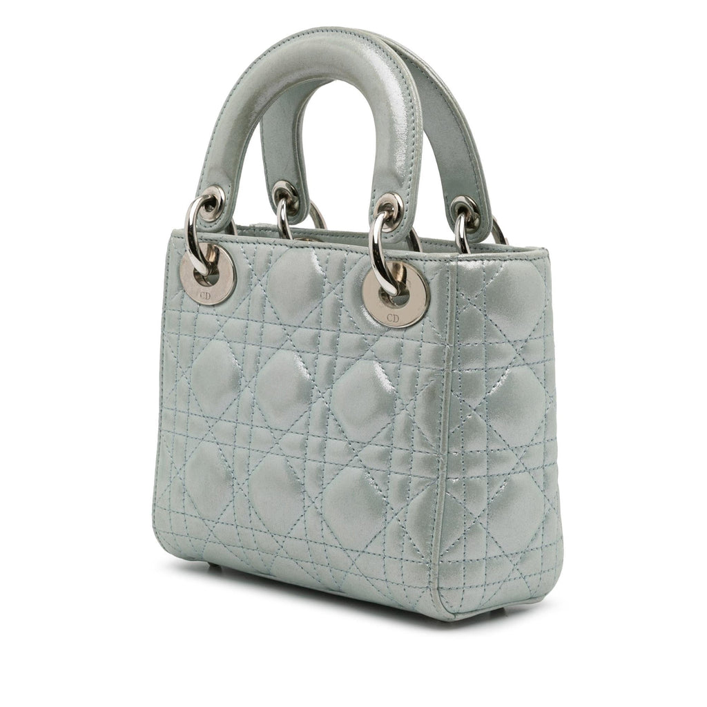 Dior Mini Iridescent Lambskin Cannage Lady Dior