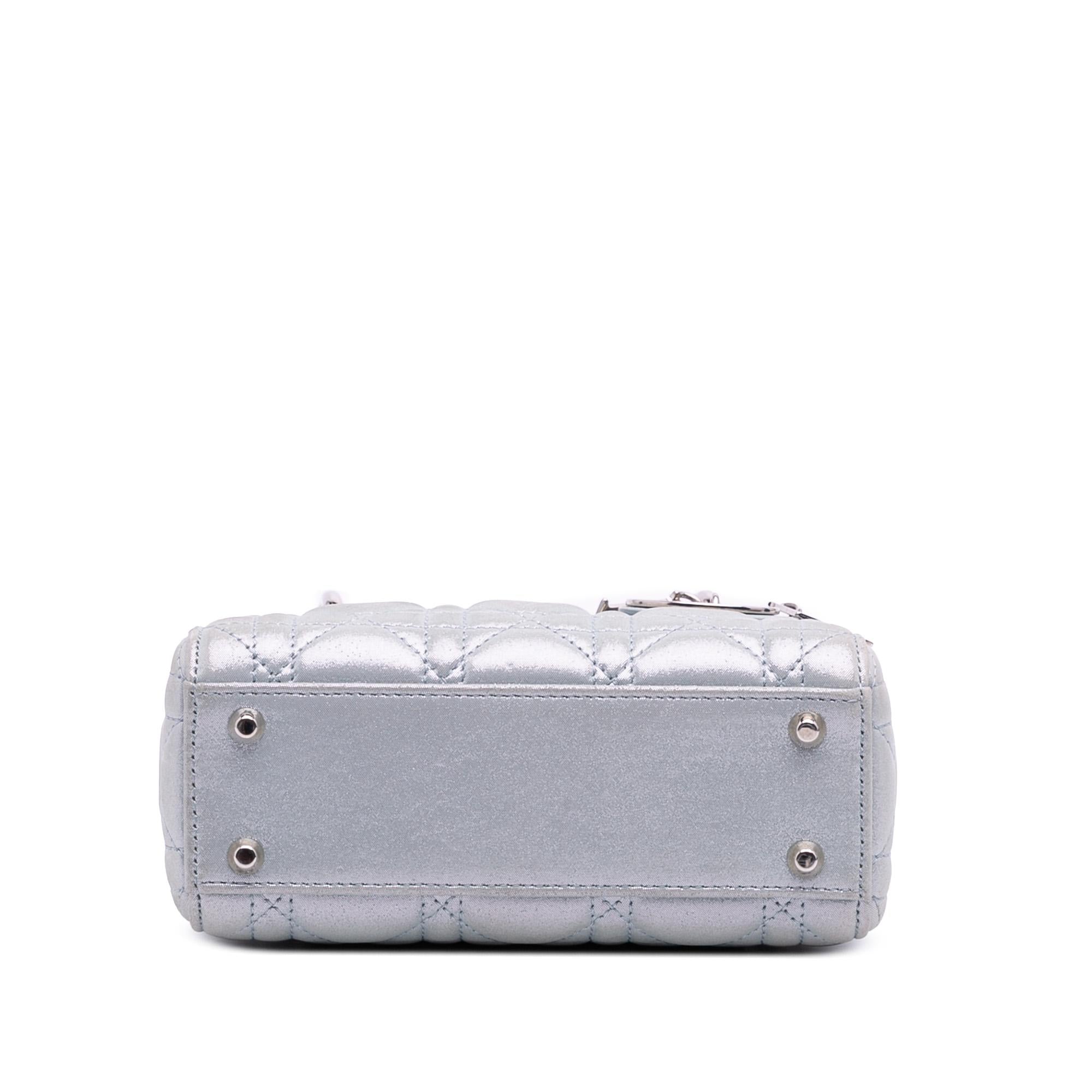 Dior Mini Iridescent Lambskin Cannage Lady Dior