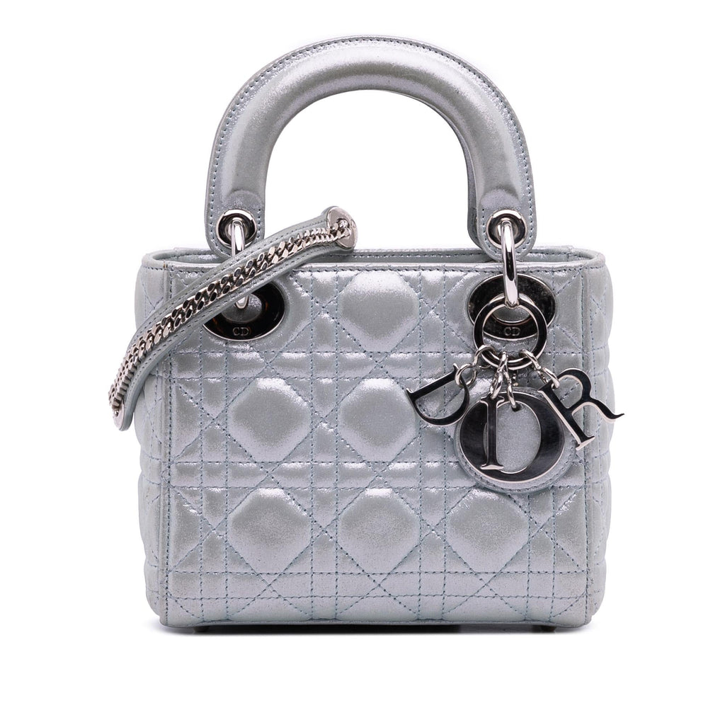 Dior Mini Iridescent Lambskin Cannage Lady Dior
