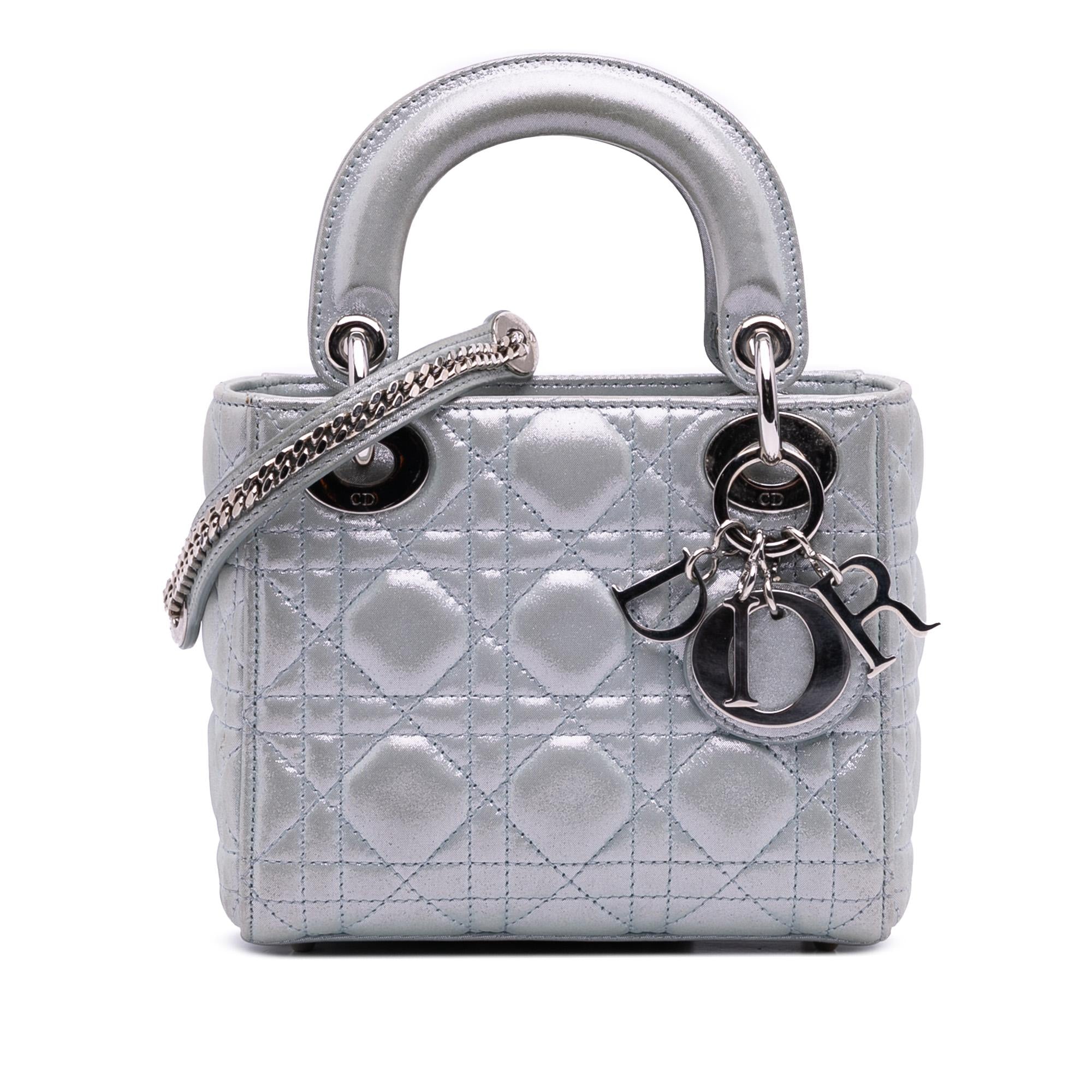 Dior Mini Iridescent Lambskin Cannage Lady Dior