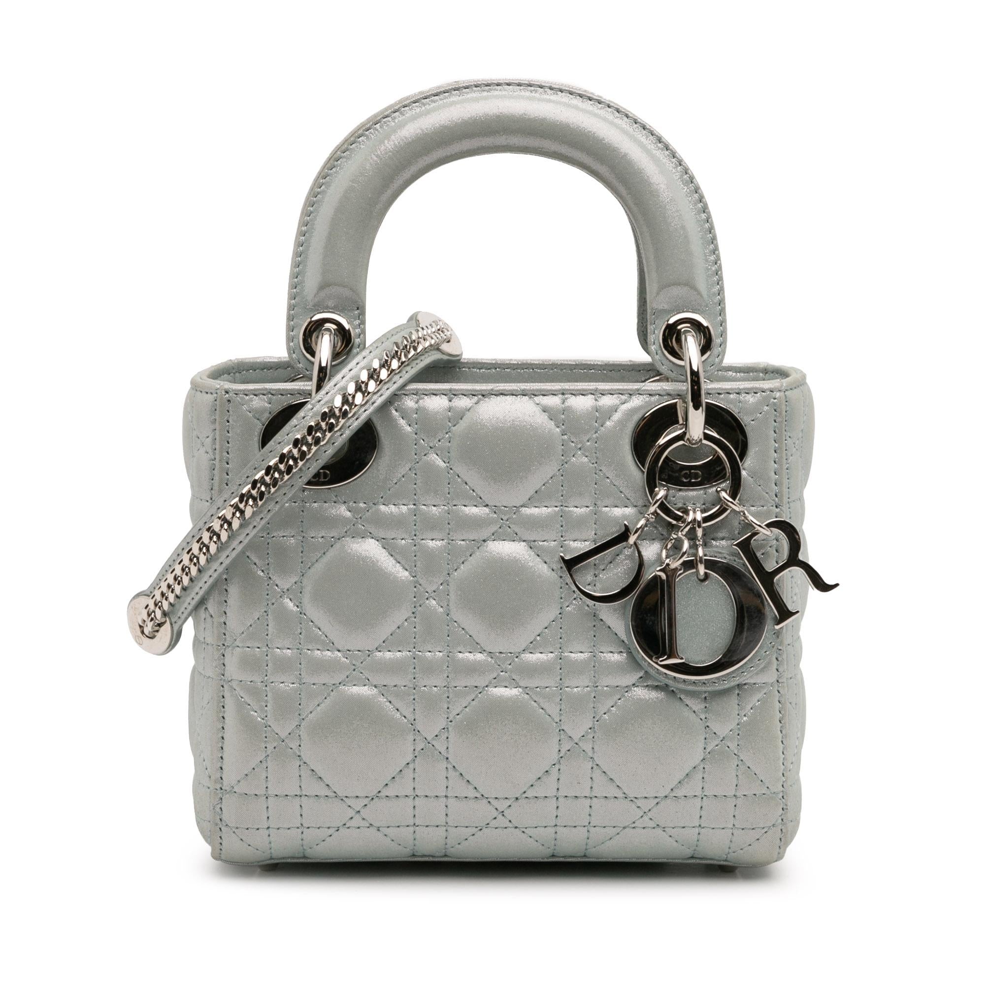 Dior Mini Iridescent Lambskin Cannage Lady Dior