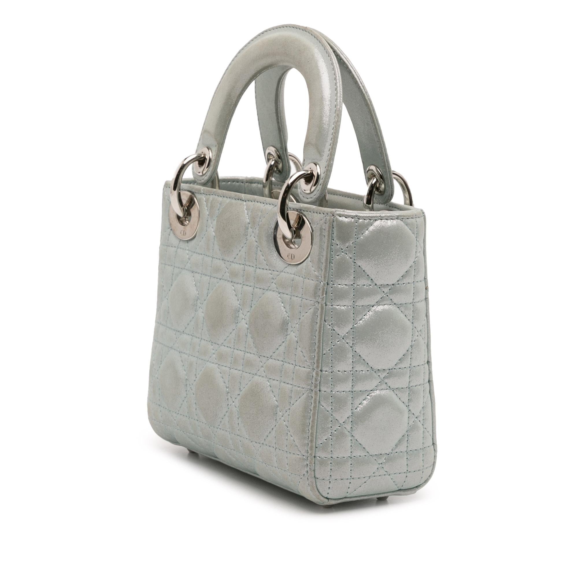 Dior Mini Iridescent Lambskin Cannage Lady Dior