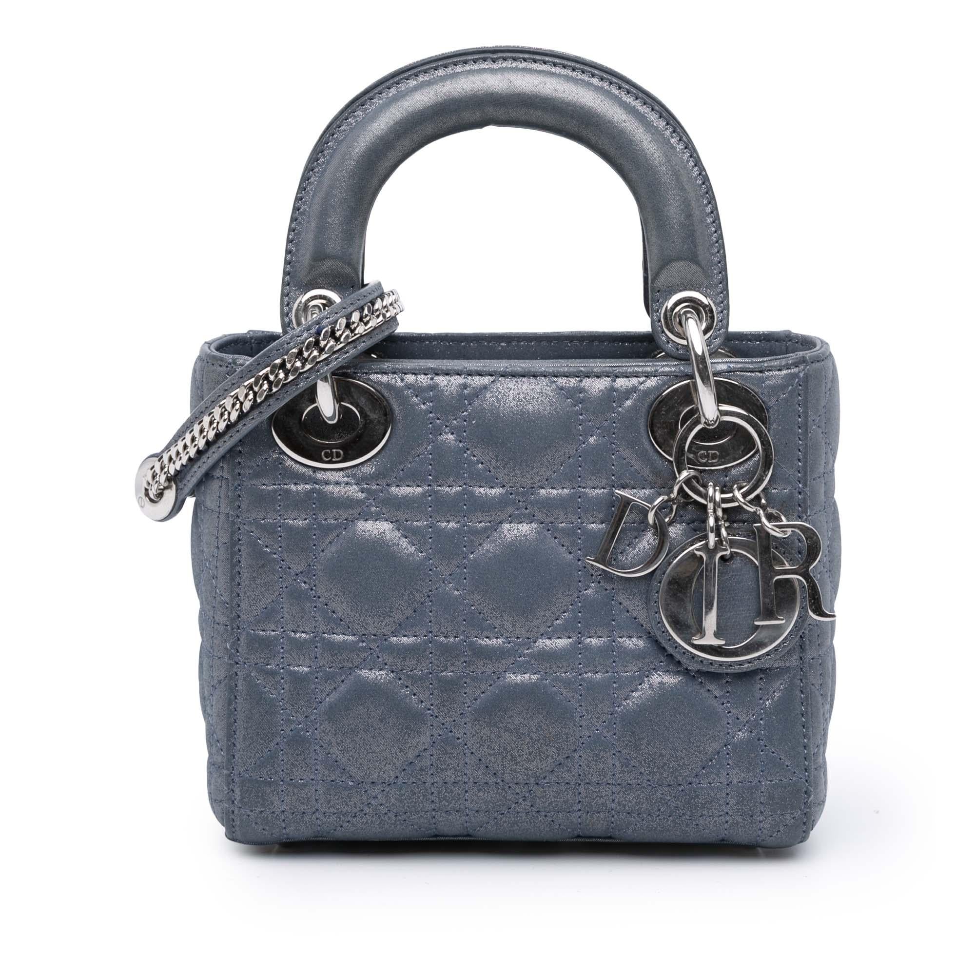 Dior Mini Iridescent Lambskin Cannage Lady Dior