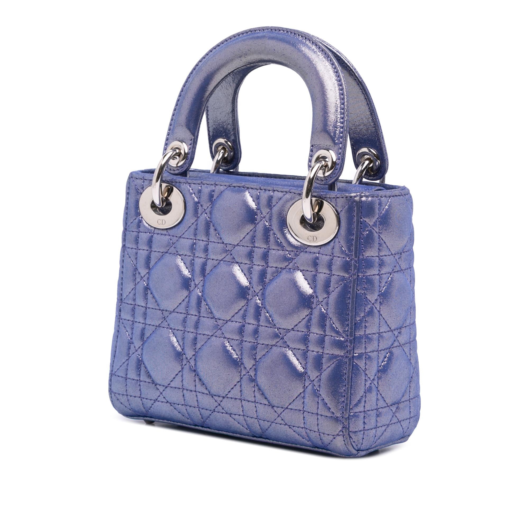 Dior Mini Iridescent Lambskin Cannage Lady Dior
