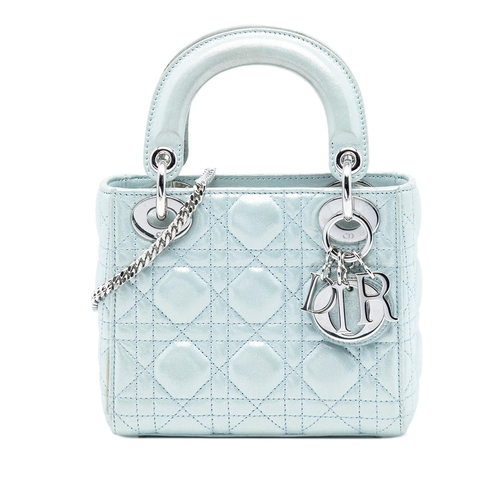 Dior Mini Iridescent Lambskin Cannage Lady Dior