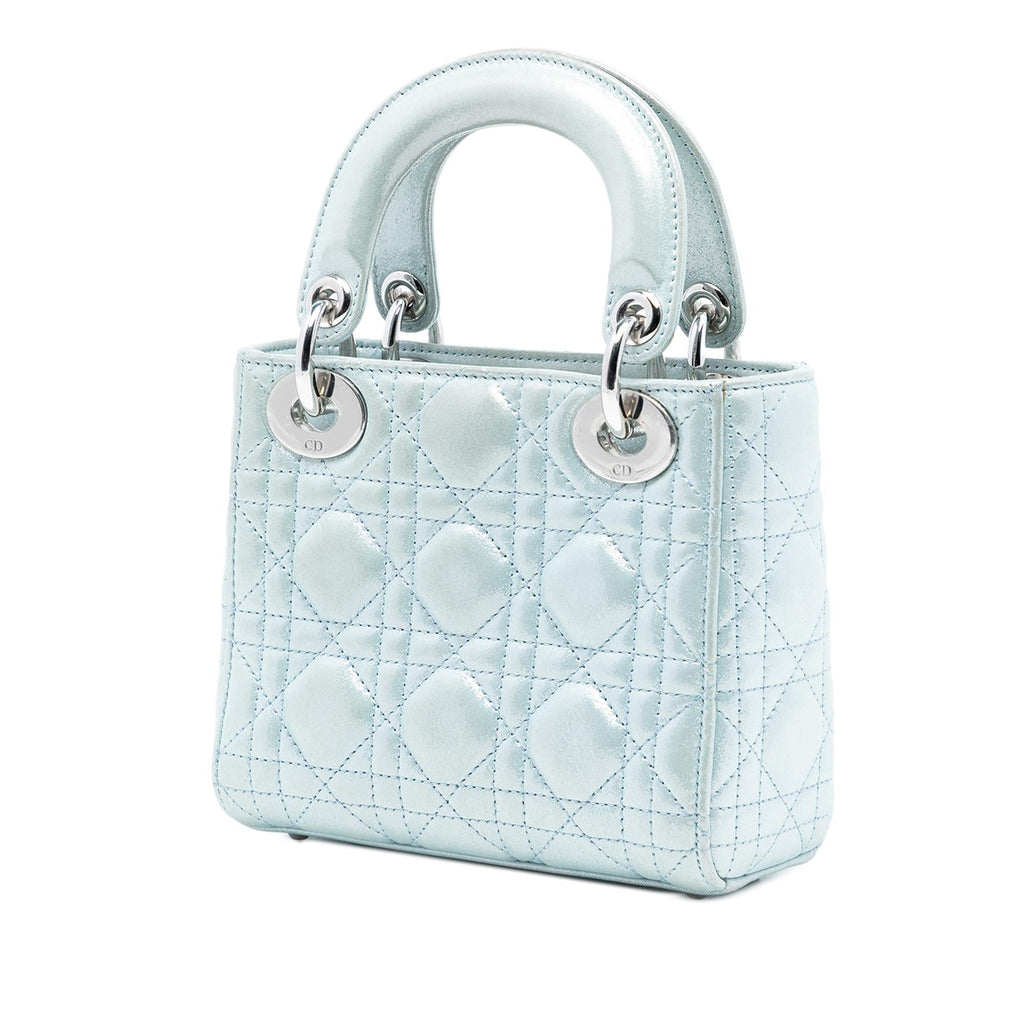 Dior Mini Iridescent Lambskin Cannage Lady Dior