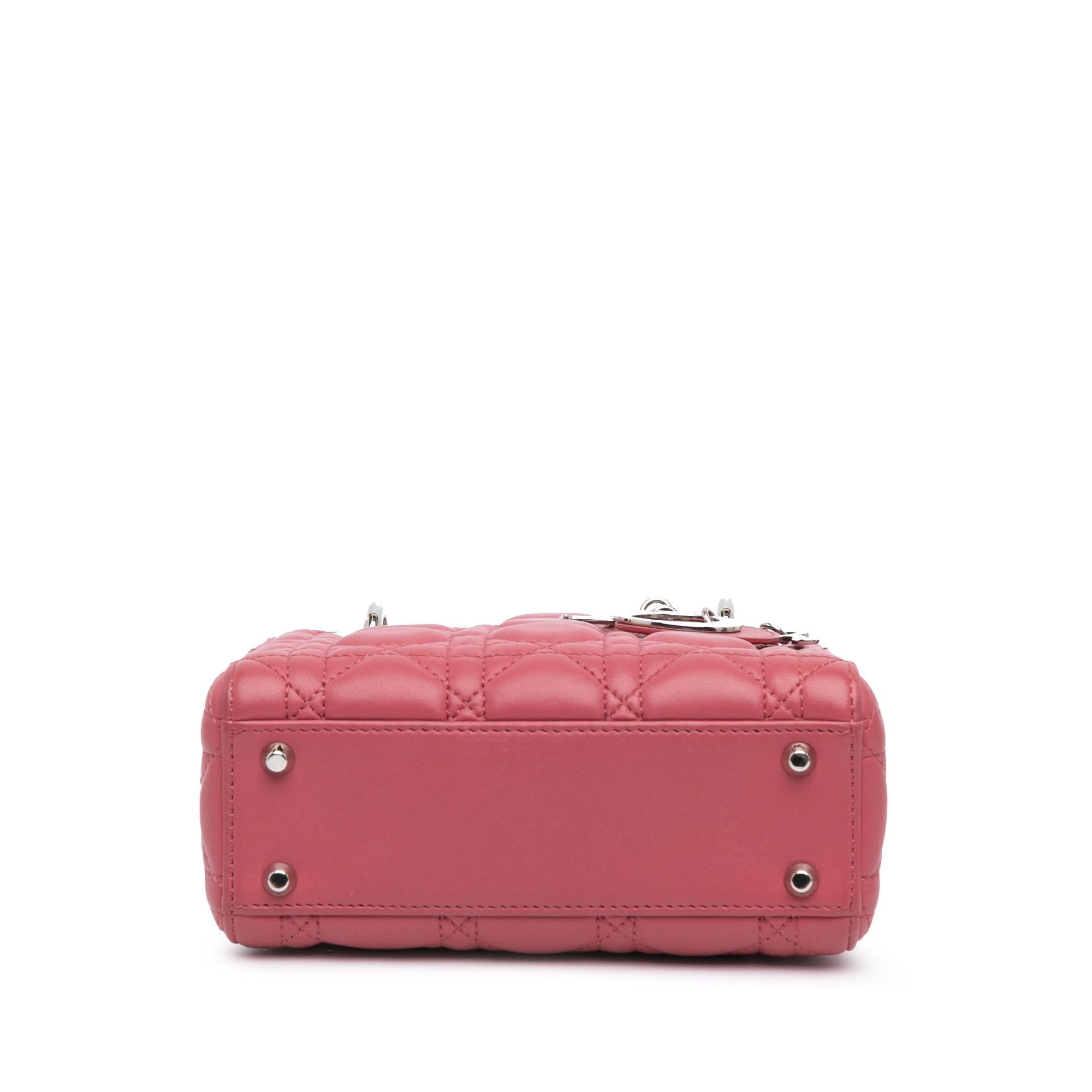 Dior Mini Lambskin Cannage Lady Dior