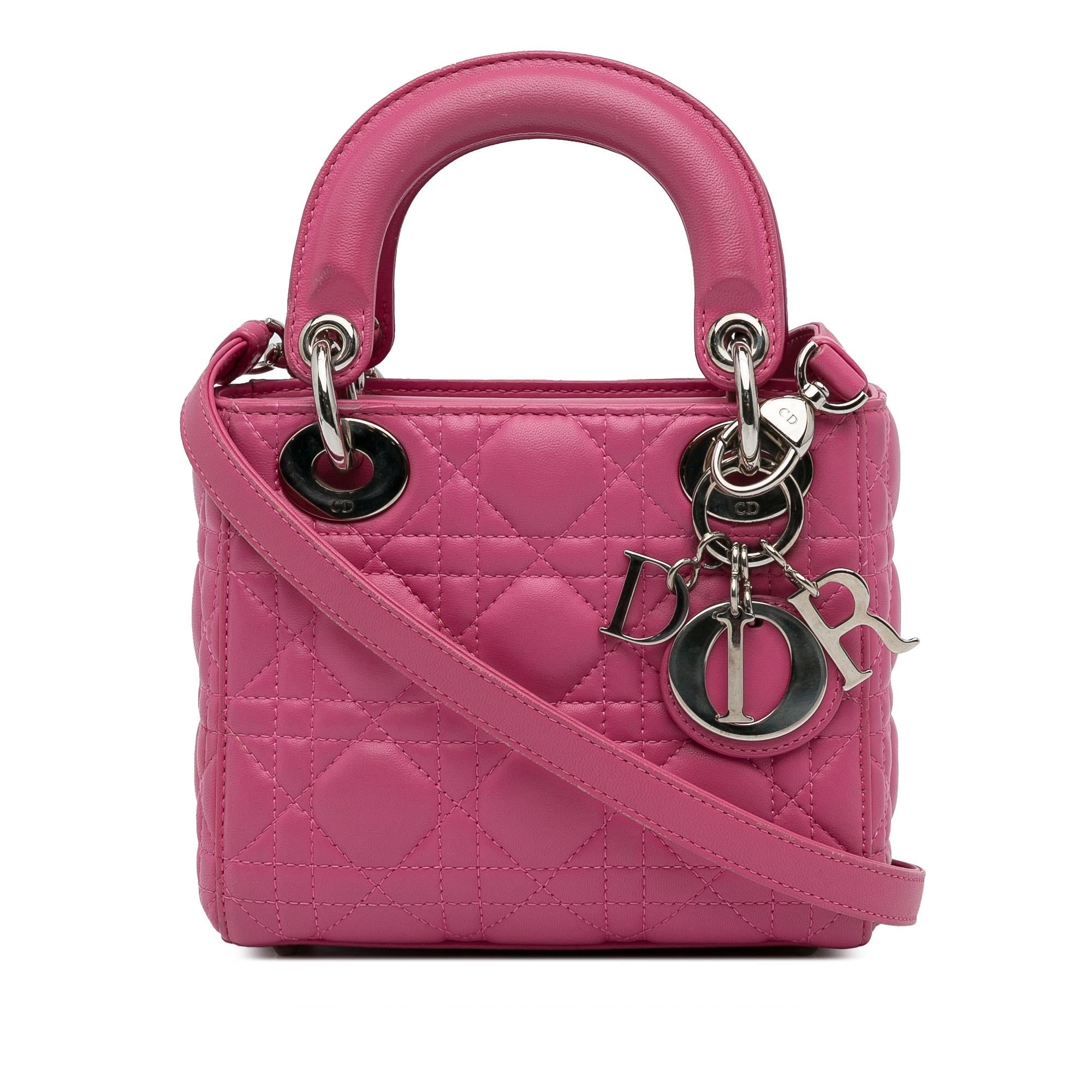 Dior Mini Lambskin Cannage Lady Dior