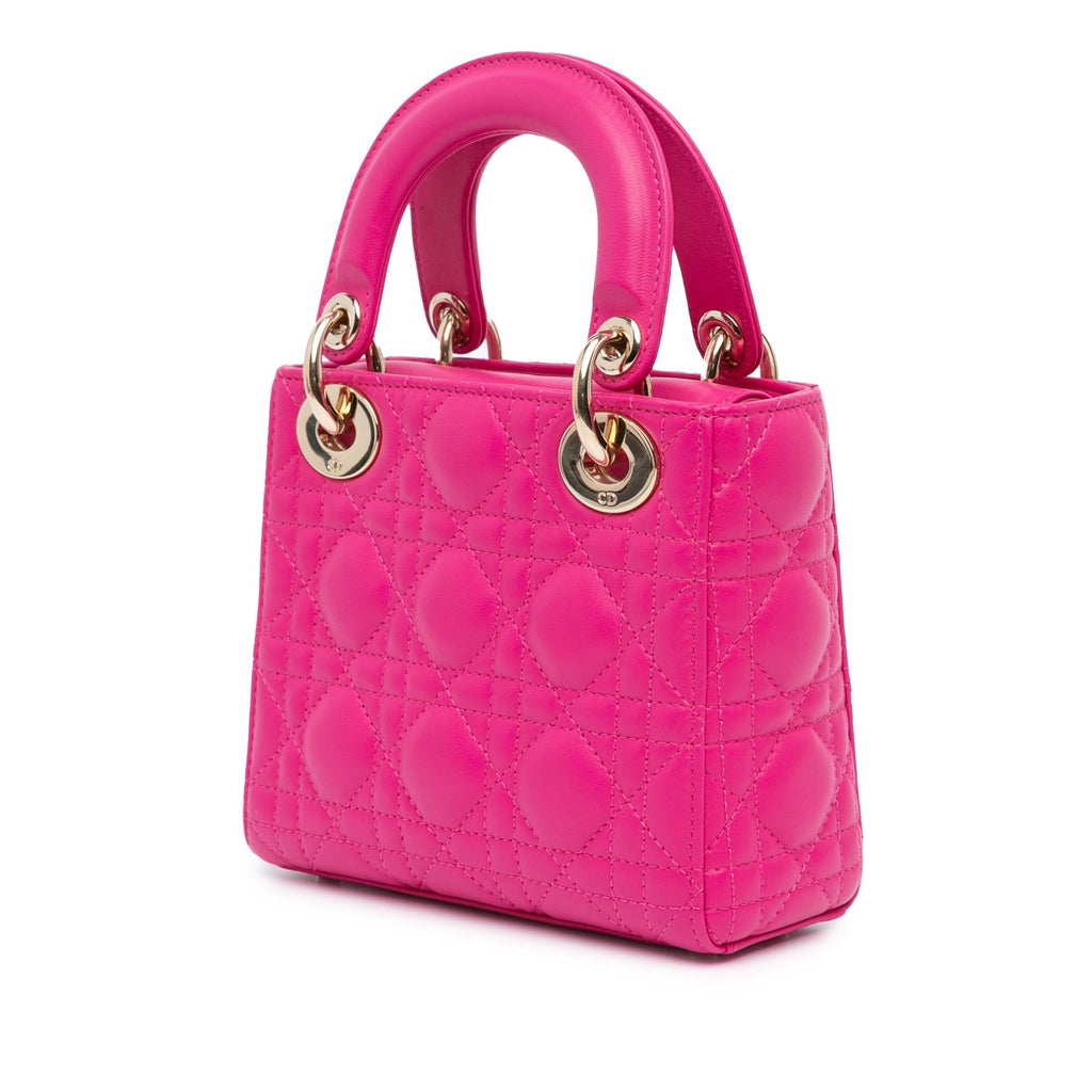 Dior Mini Lambskin Cannage Lady Dior