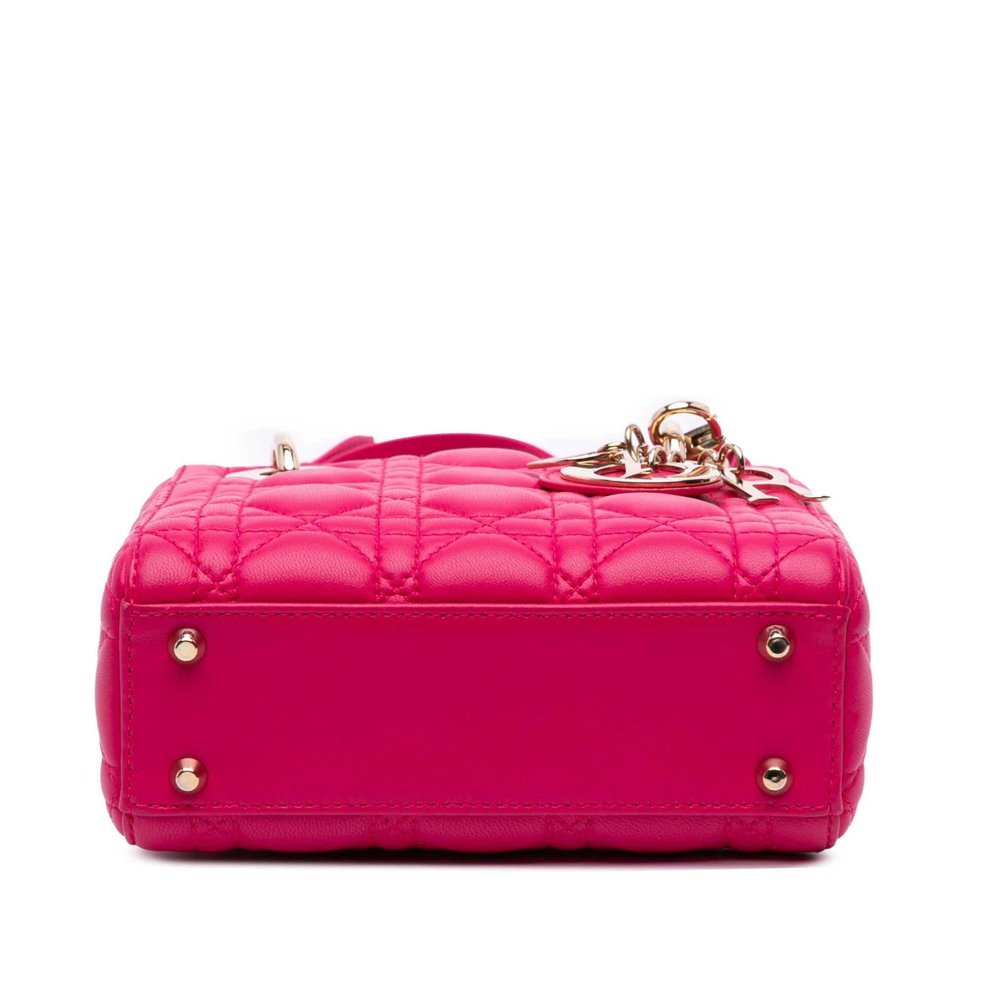 Dior Mini Lambskin Cannage Lady Dior