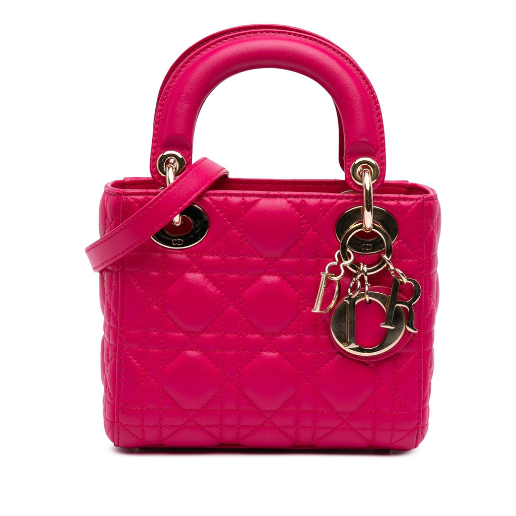 Dior Mini Lambskin Cannage Lady Dior