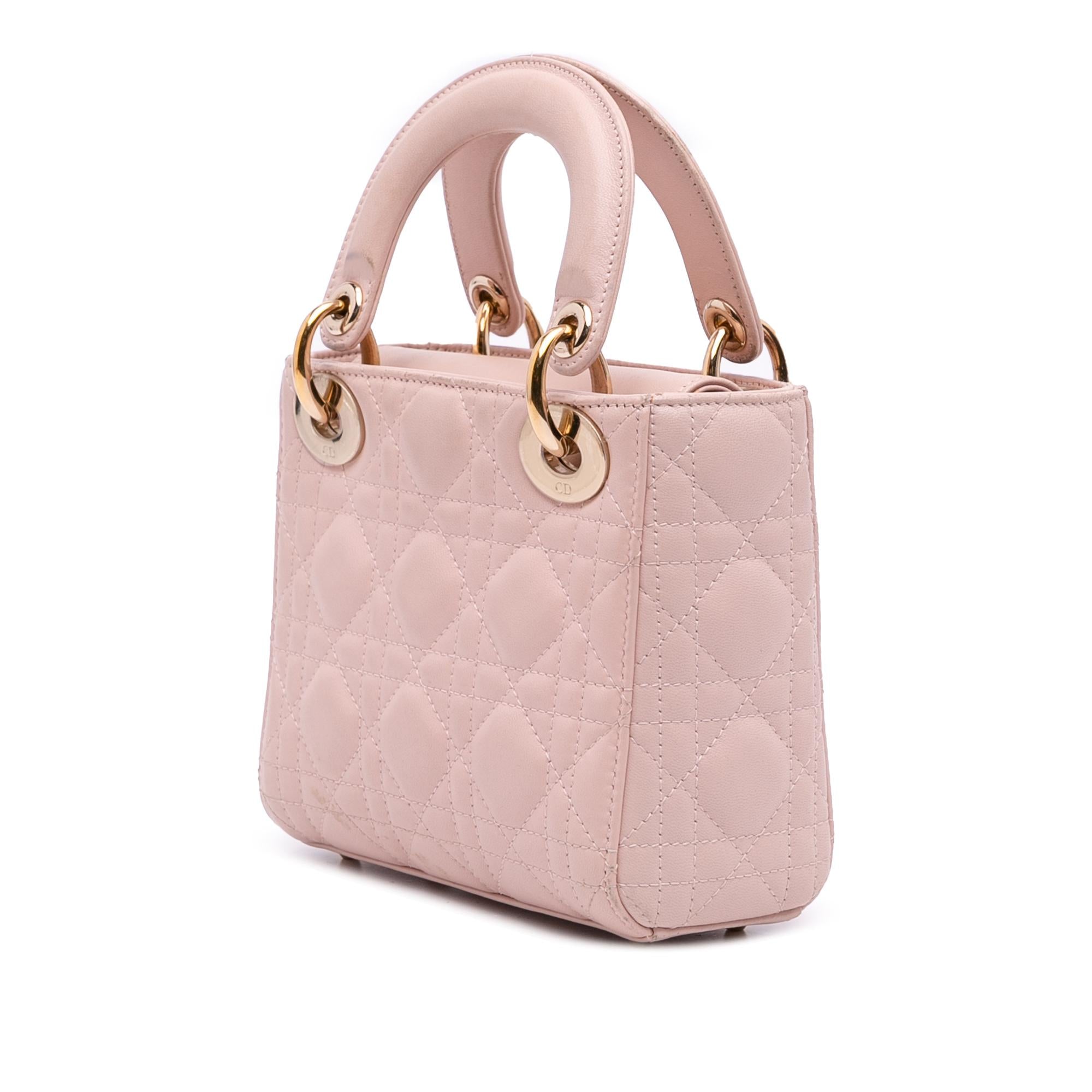Dior Mini Lambskin Cannage Lady Dior
