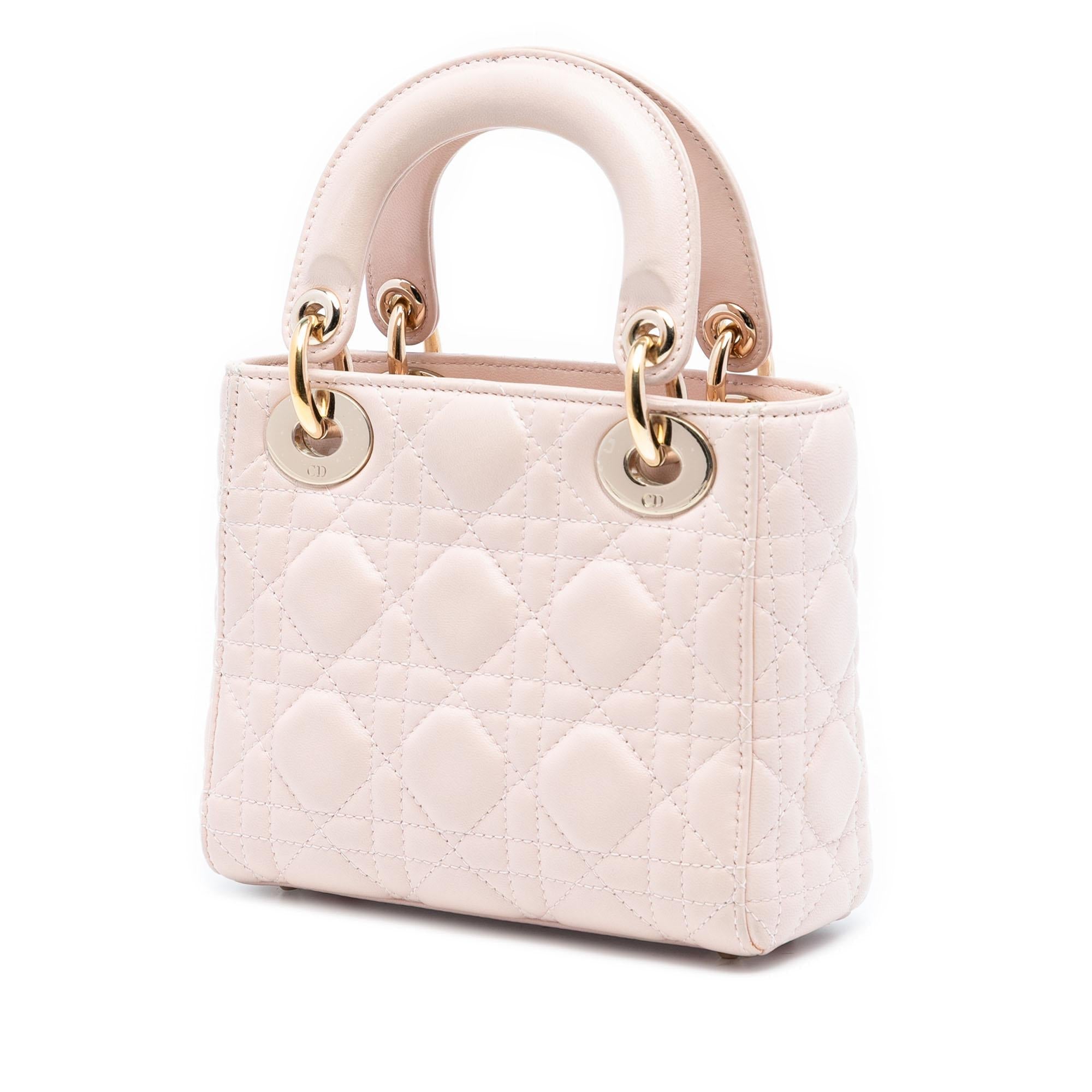Dior Mini Lambskin Cannage Lady Dior