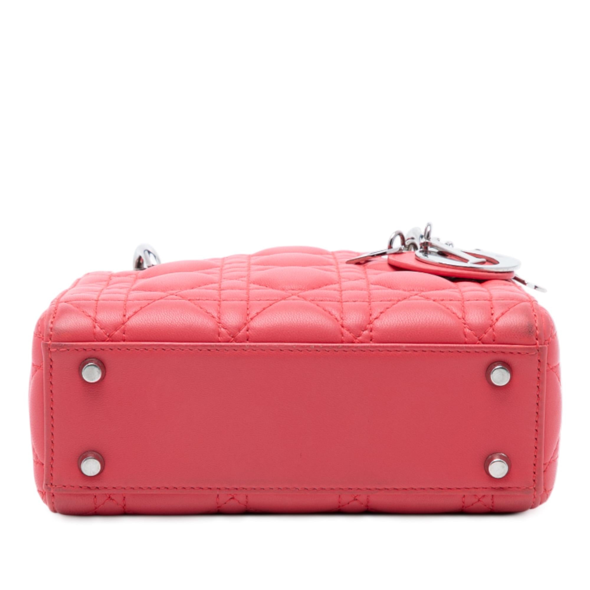 Dior Mini Lambskin Cannage Lady Dior