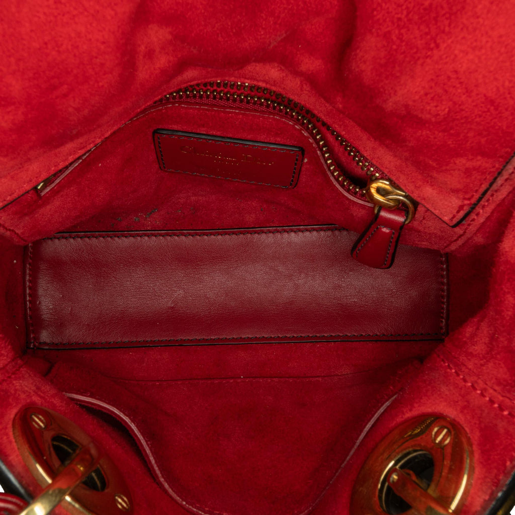 Dior Mini Lambskin Cannage Studded Supple Lady Dior