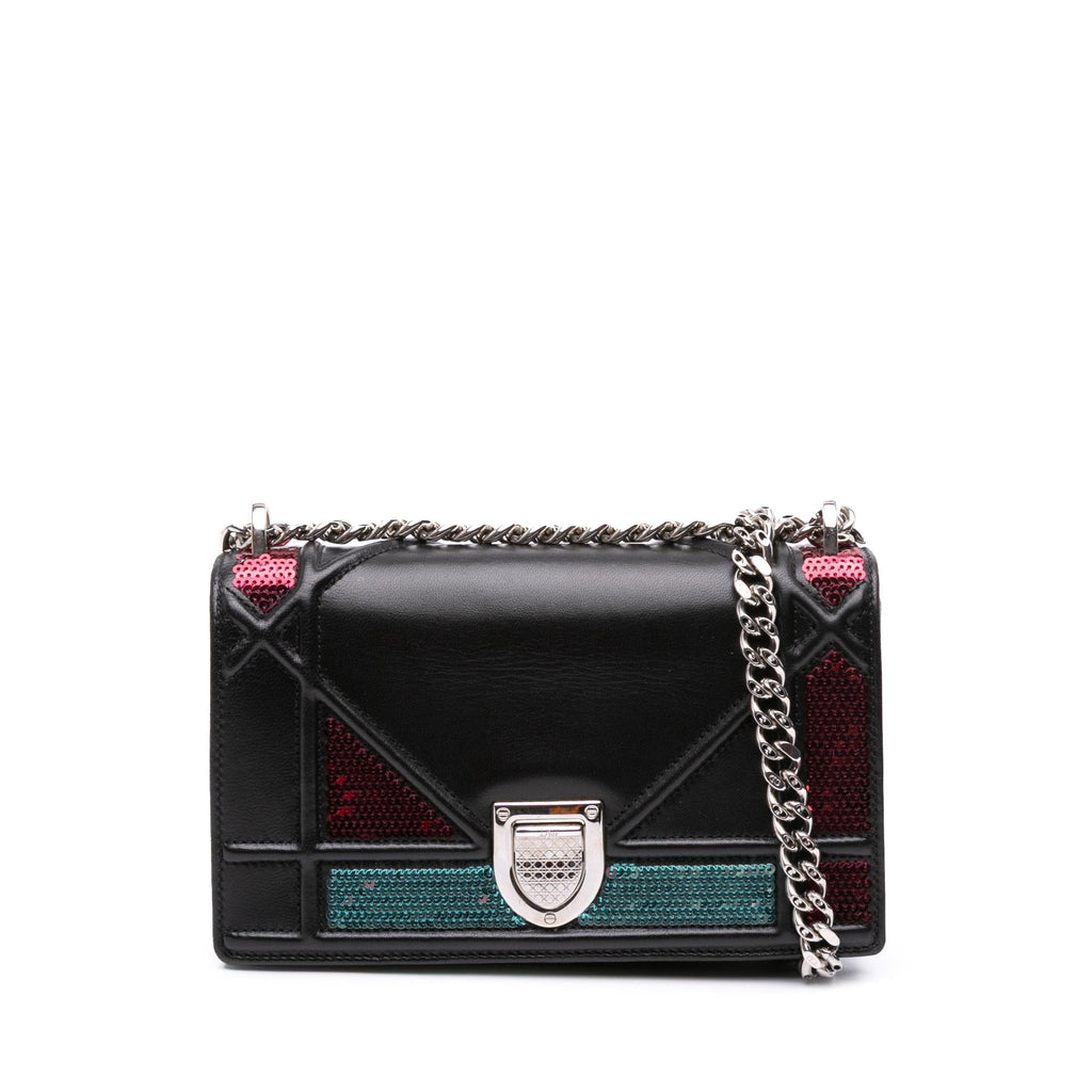 Dior Mini Lambskin Sequin Diorama Flap