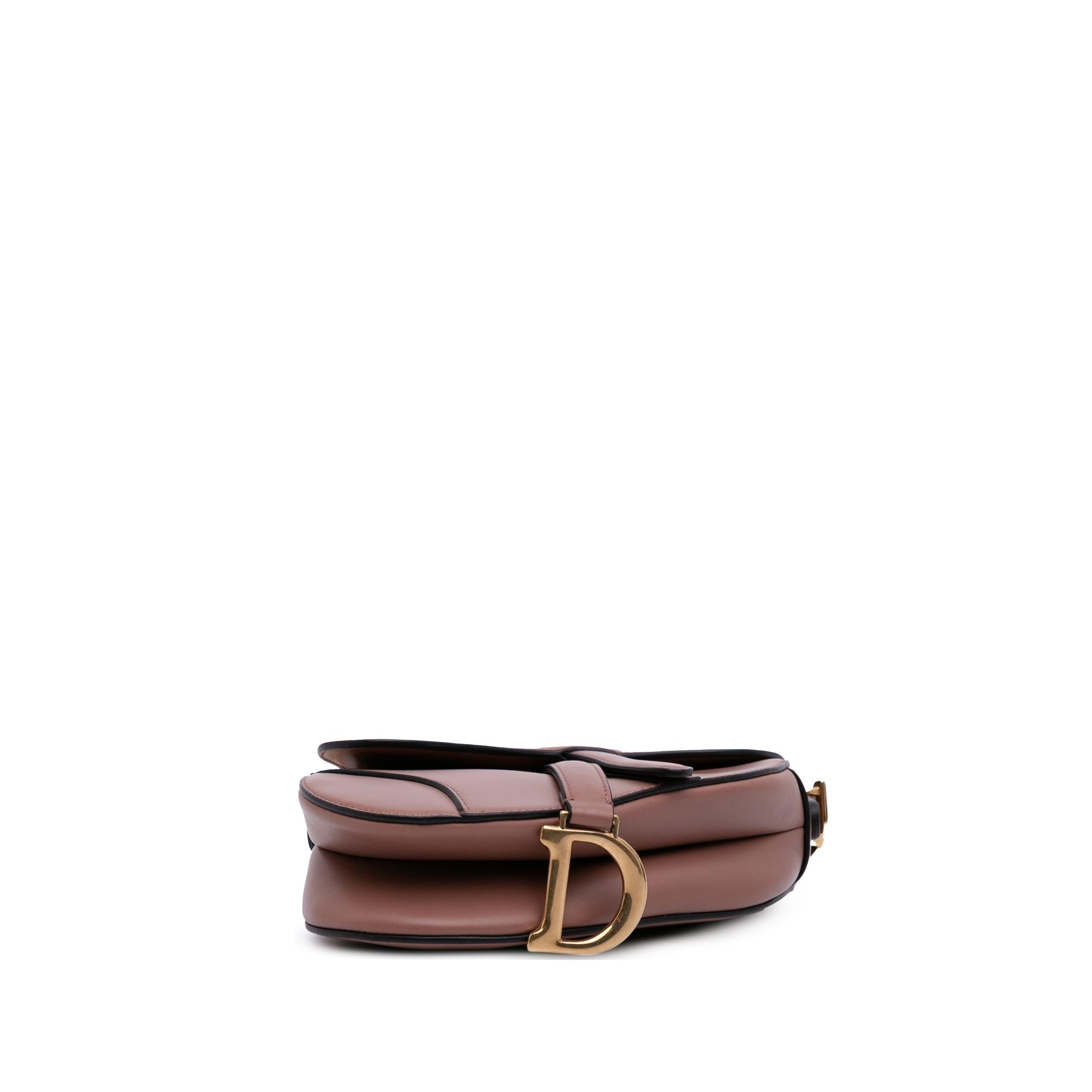 Dior Mini Leather Saddle Bag