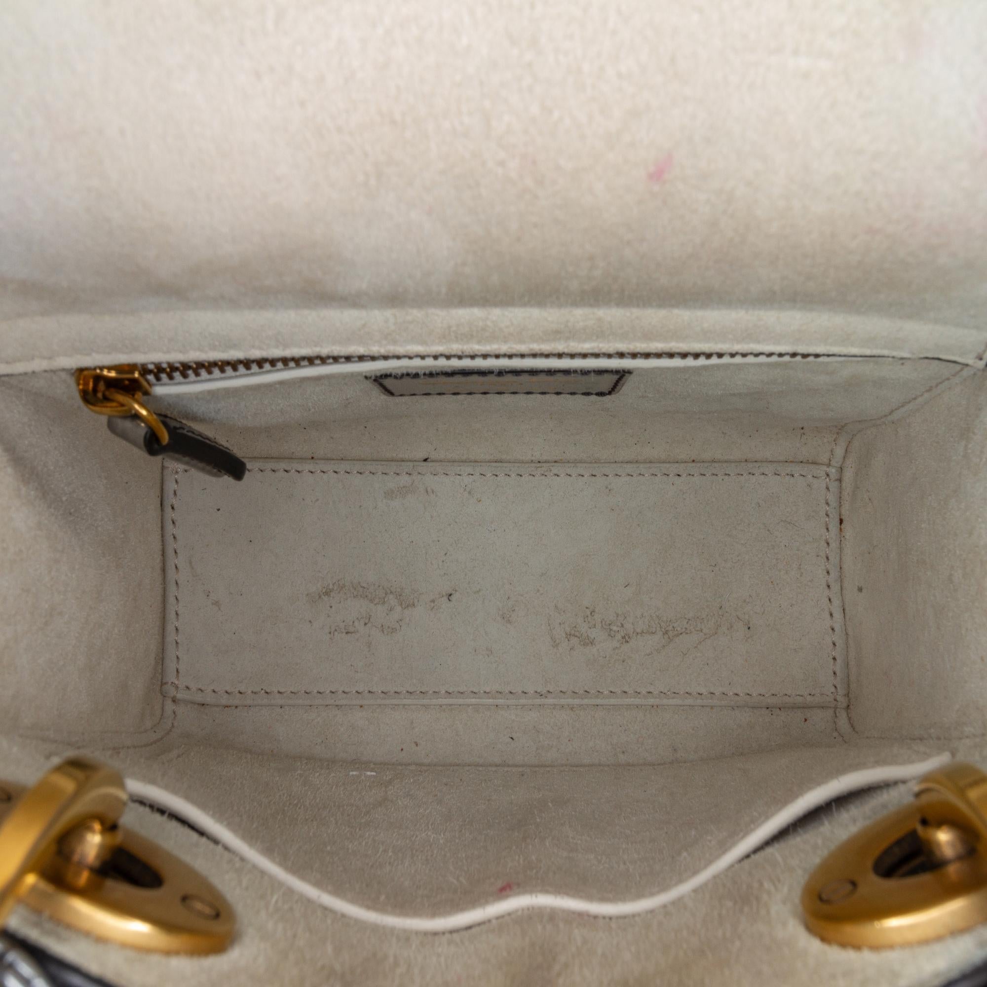 Dior Mini Metallic Glazed Calfskin Lady Dior