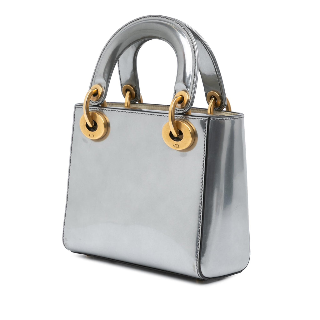 Dior Mini Metallic Glazed Calfskin Lady Dior