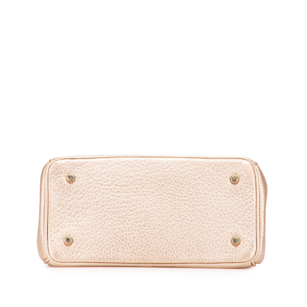 Dior Mini Metallic Grained Calfskin Be Dior Flap