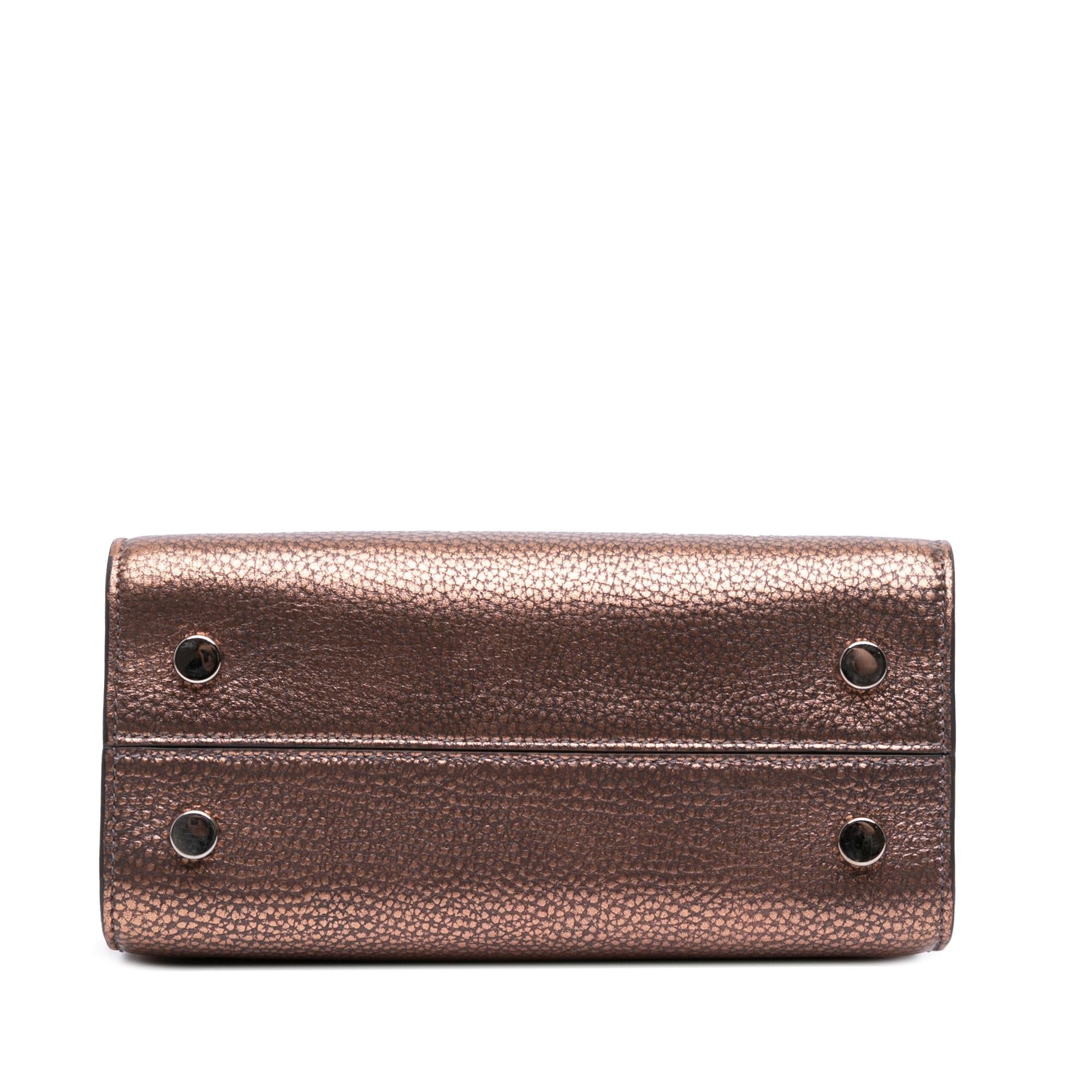 Dior Mini Metallic Grained Calfskin Diorever Satchel