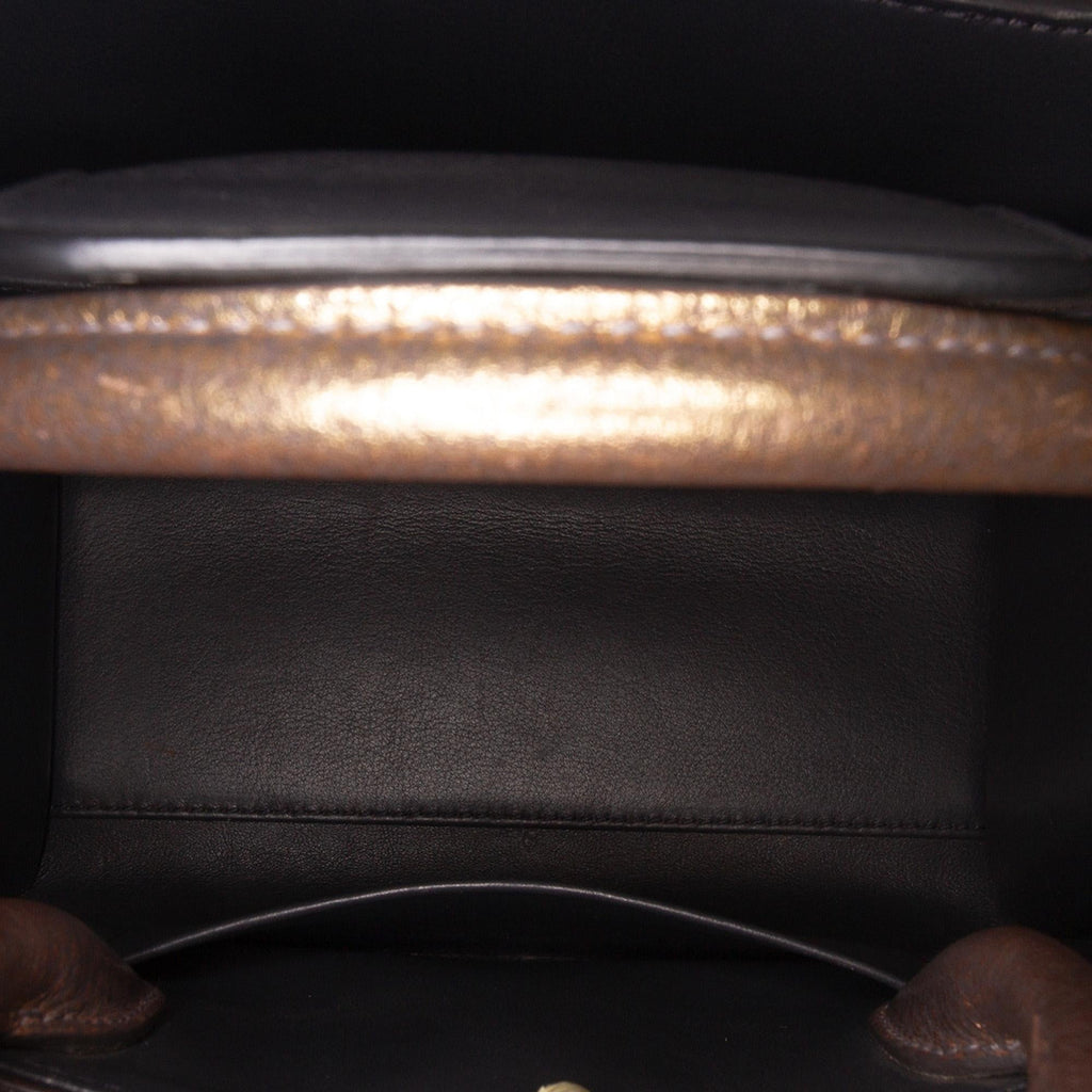 Dior Mini Metallic Grained Calfskin Diorever Satchel