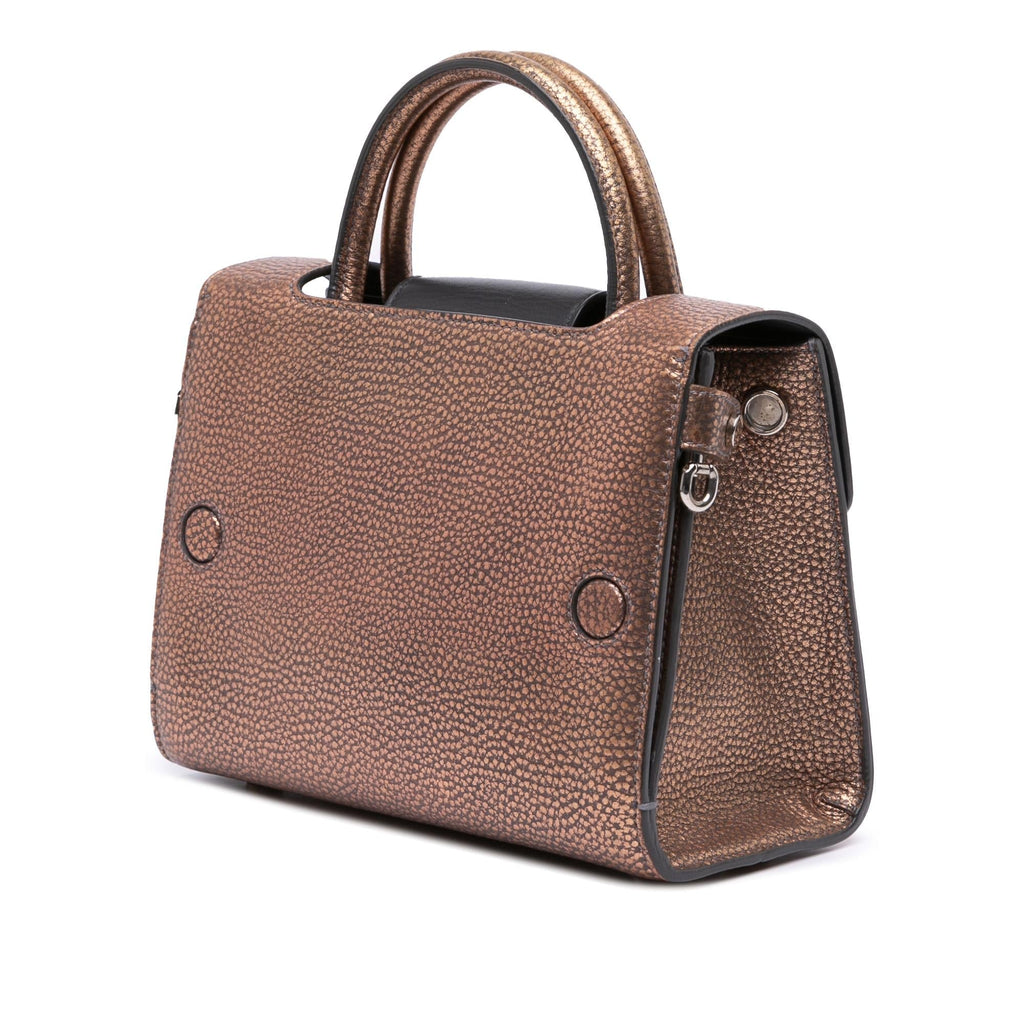 Dior Mini Metallic Grained Calfskin Diorever Satchel