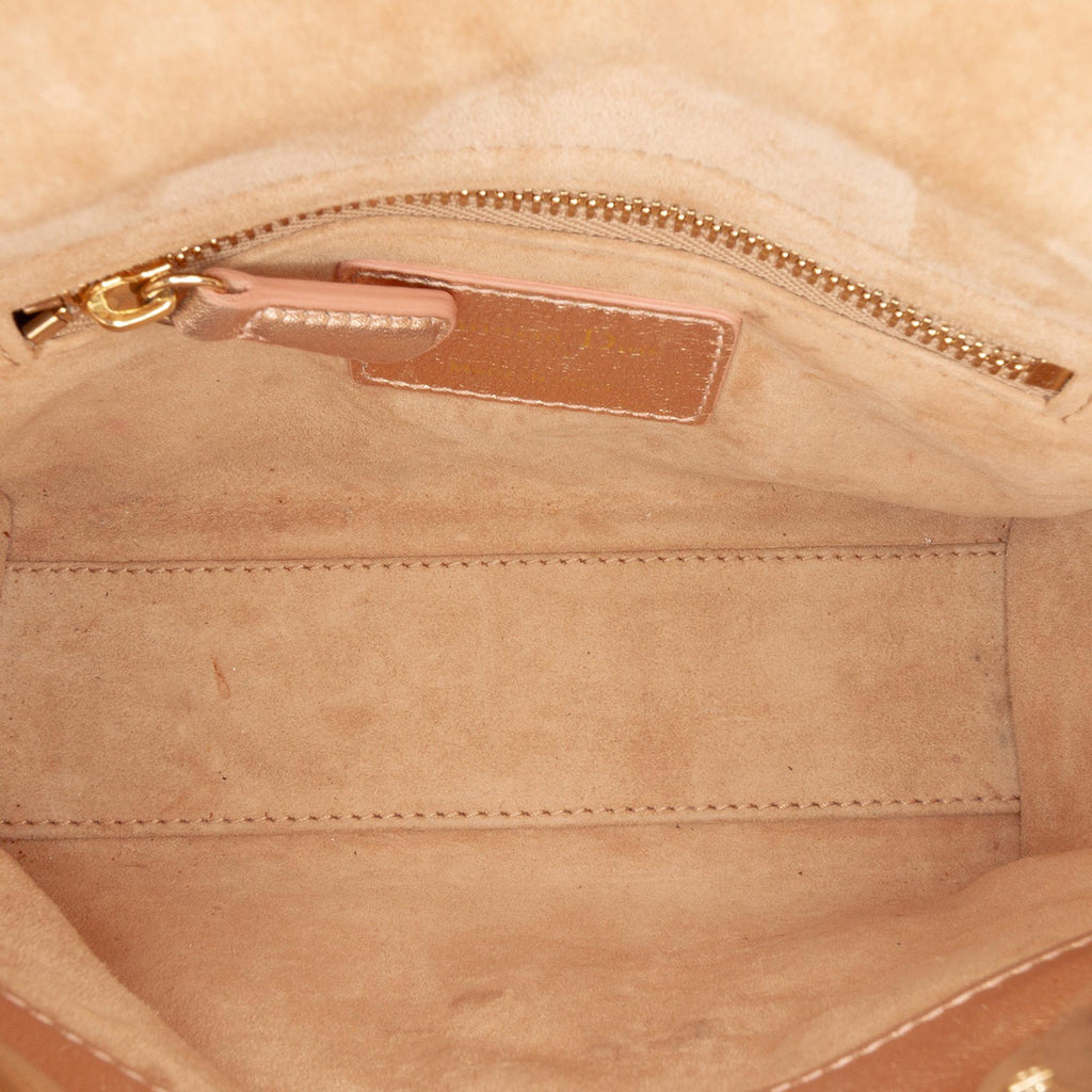 Dior Mini Metallic Lambskin Cannage Lady Dior