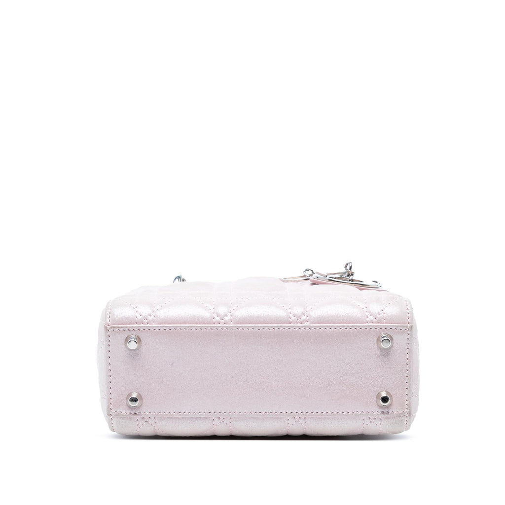 Dior Mini Metallic Lambskin Cannage Lady Dior