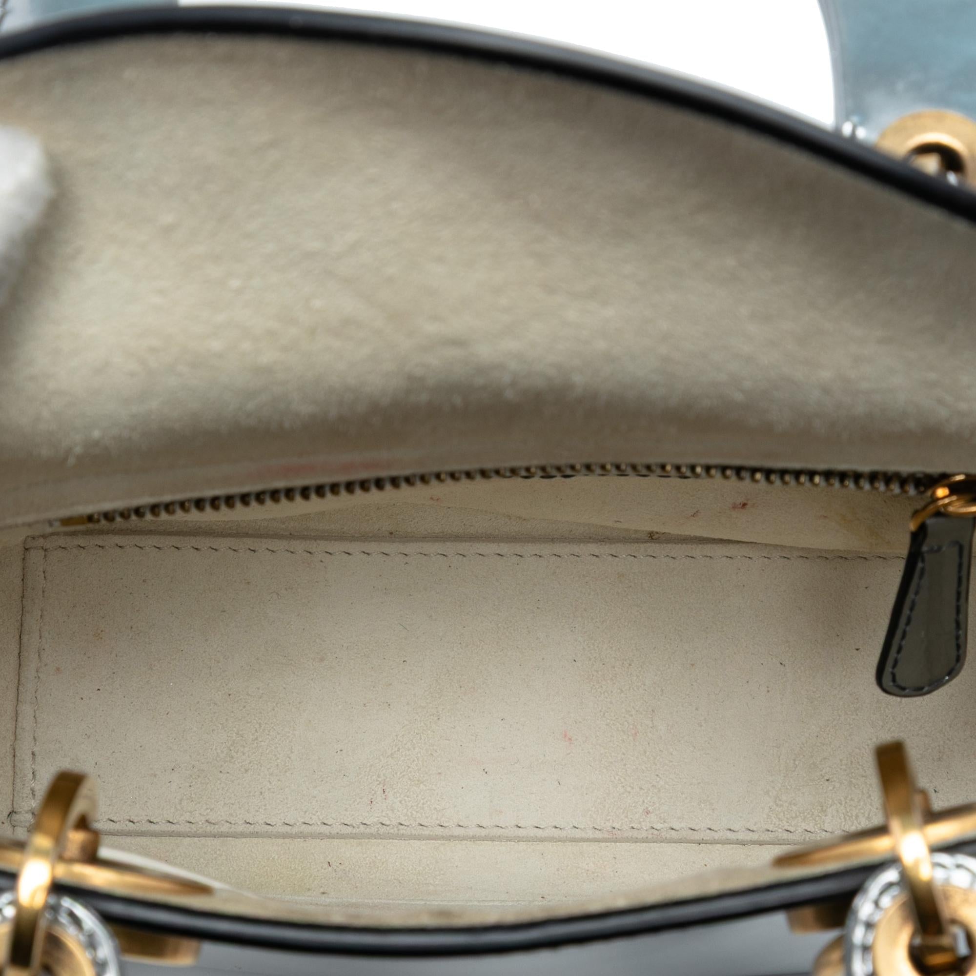 Dior Mini Metallic Patent Lady Dior