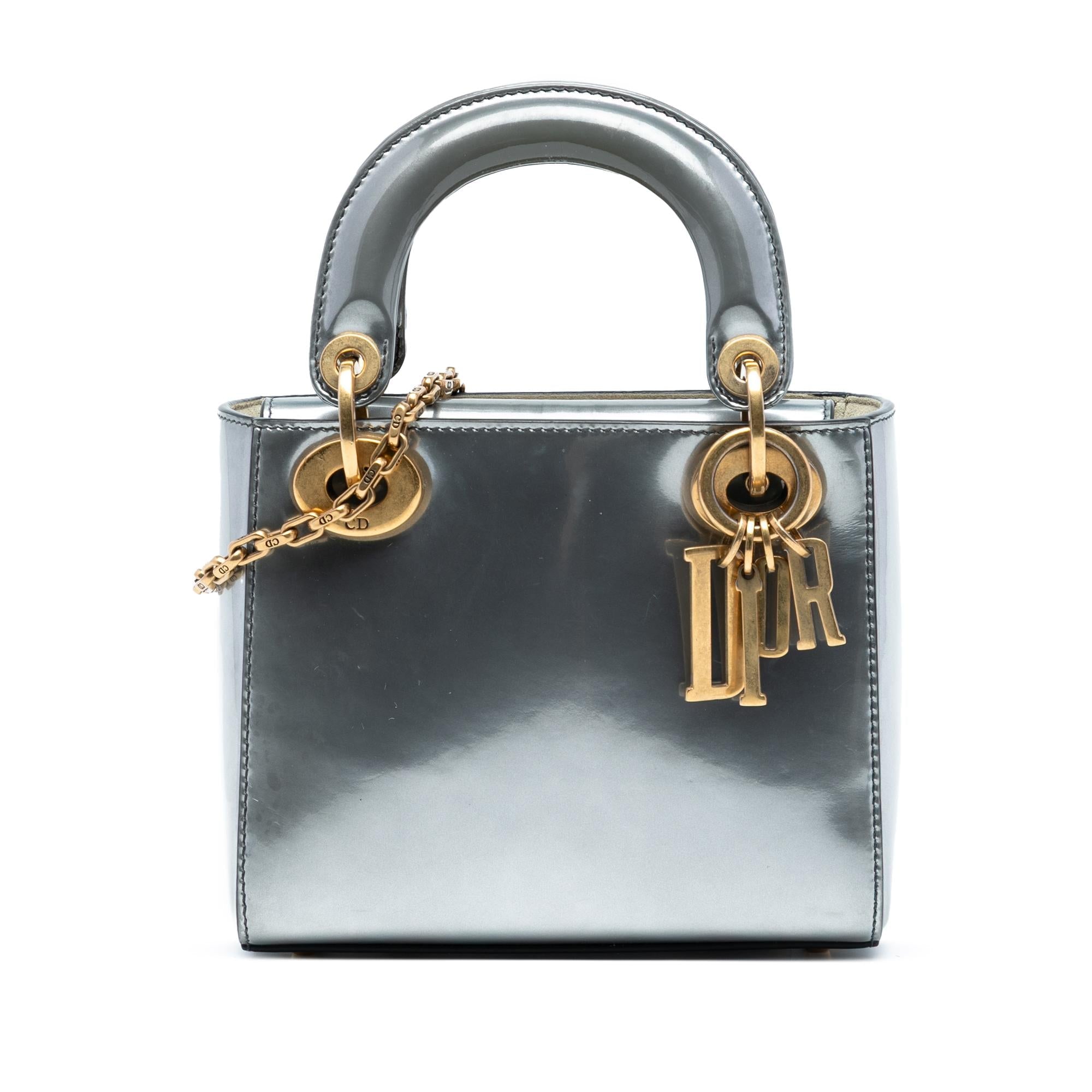Dior Mini Metallic Patent Lady Dior