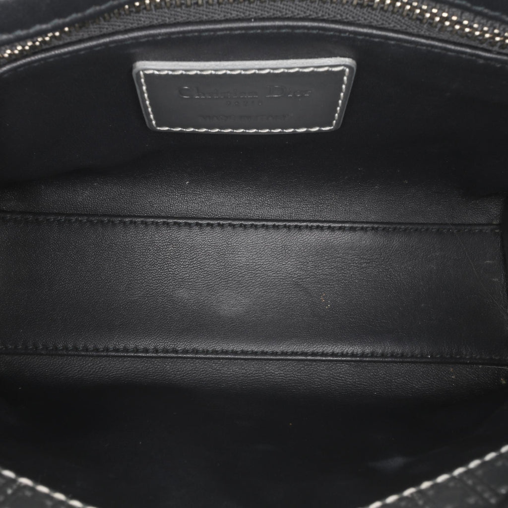 Dior Mini Metallic Patent Microcannage Lady Dior