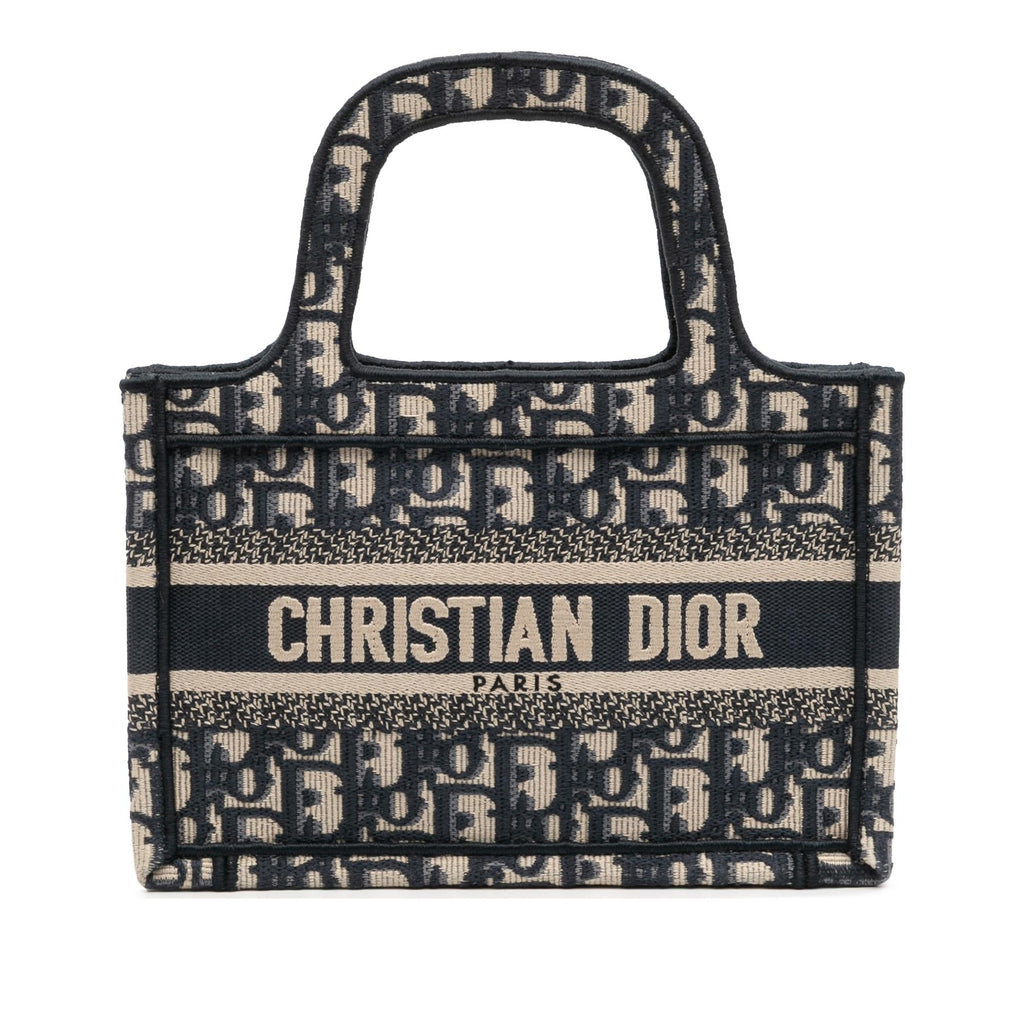 Dior Mini Oblique Canvas Book Tote