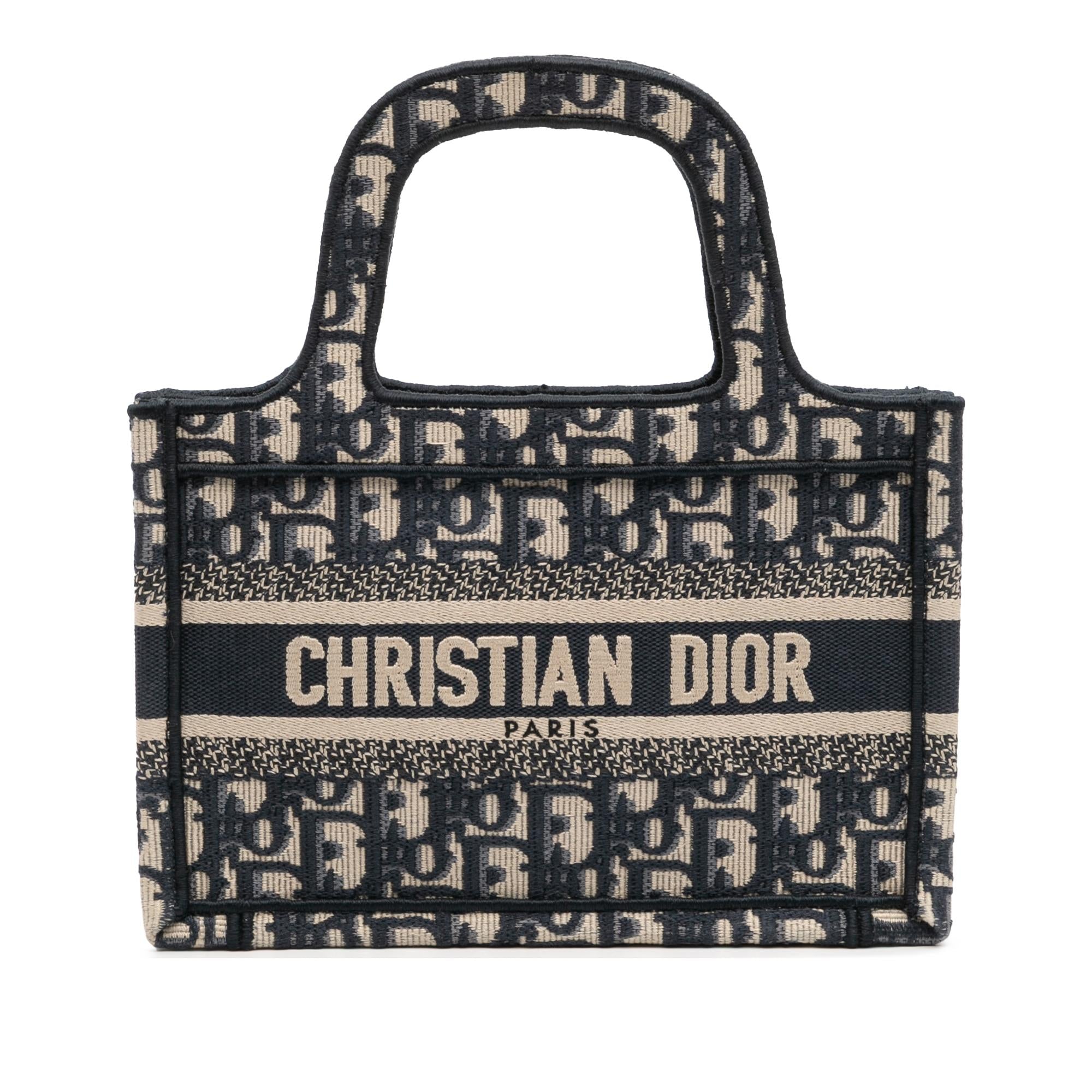Dior Mini Oblique Canvas Book Tote
