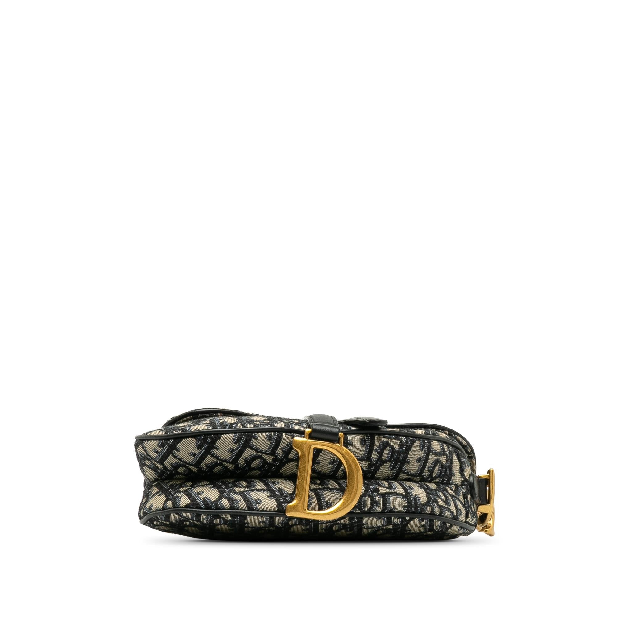 Dior Mini Oblique Canvas Saddle Bag