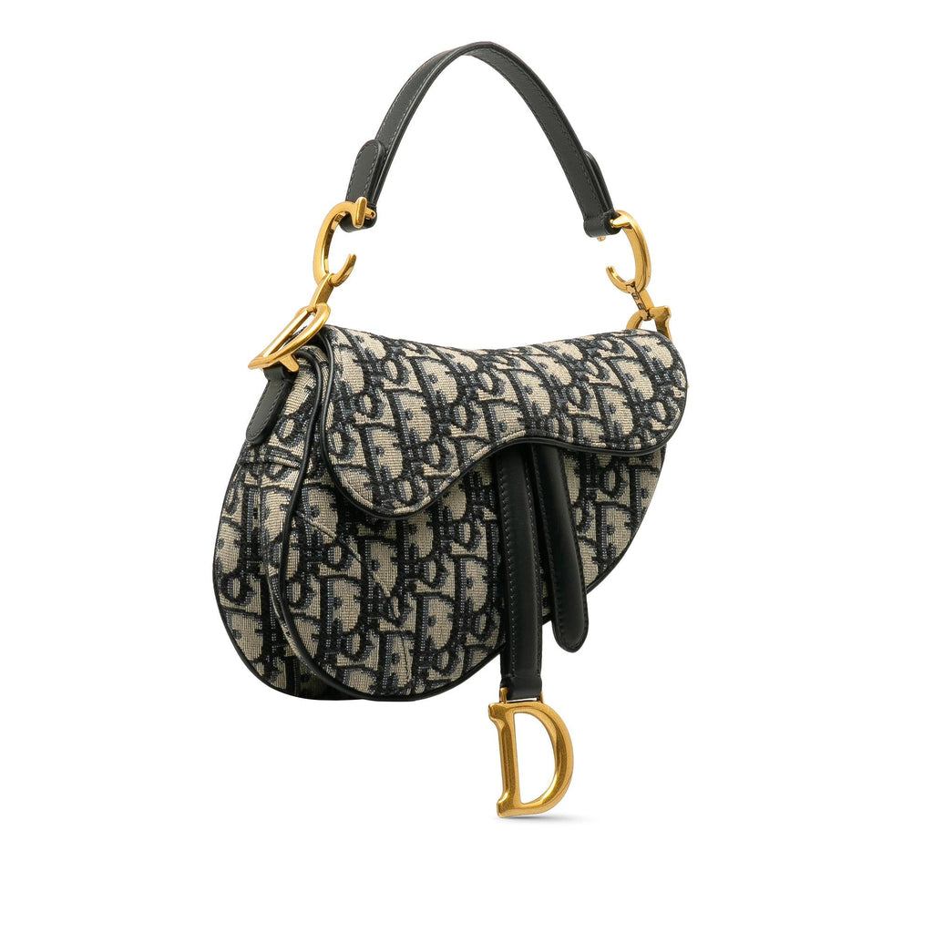 Dior Mini Oblique Canvas Saddle Bag