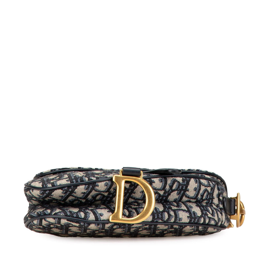 Dior Mini Oblique Canvas Saddle Bag