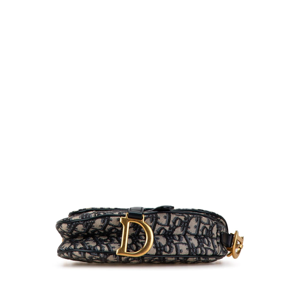 Dior Mini Oblique Canvas Saddle Bag