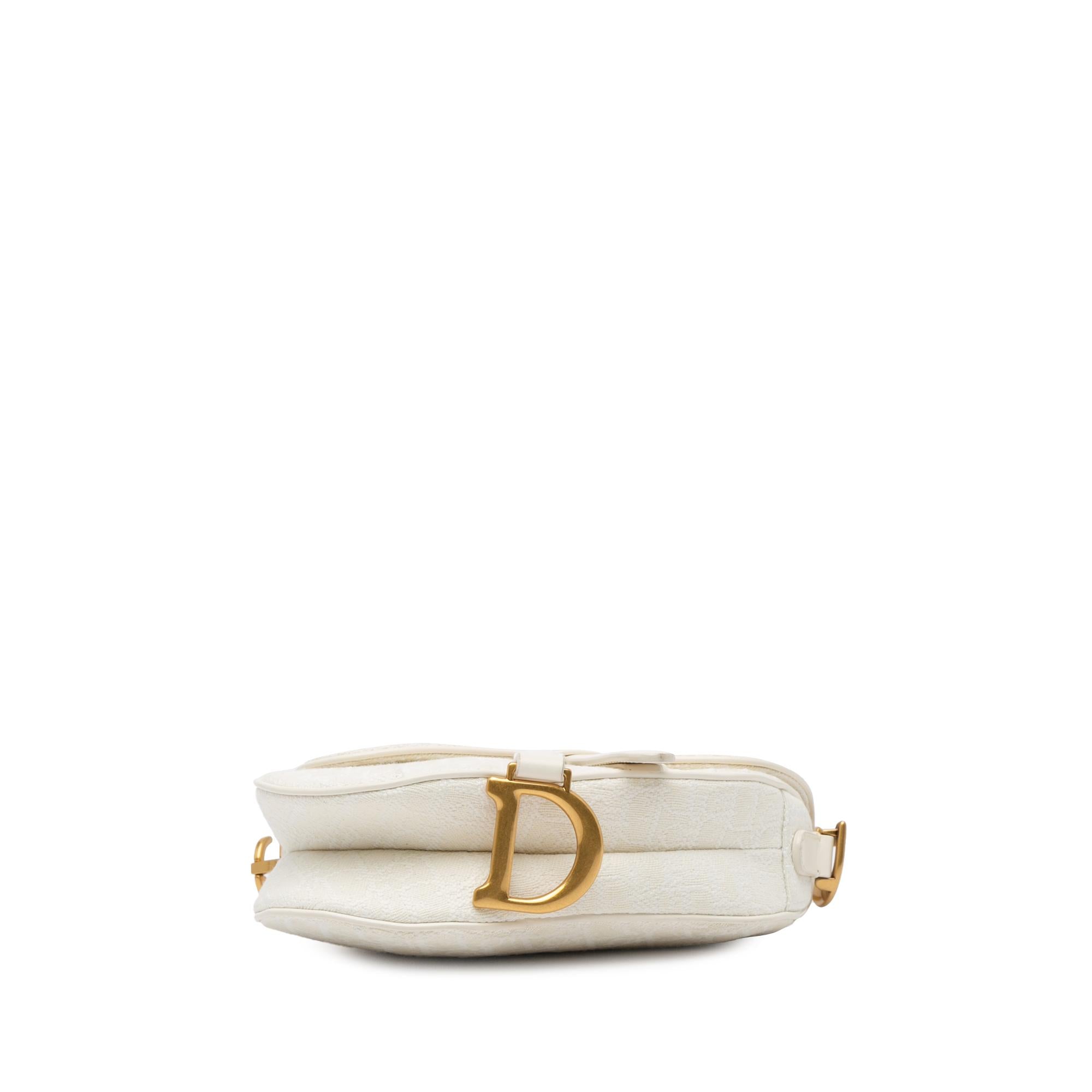 Dior Mini Oblique Canvas Saddle Bag